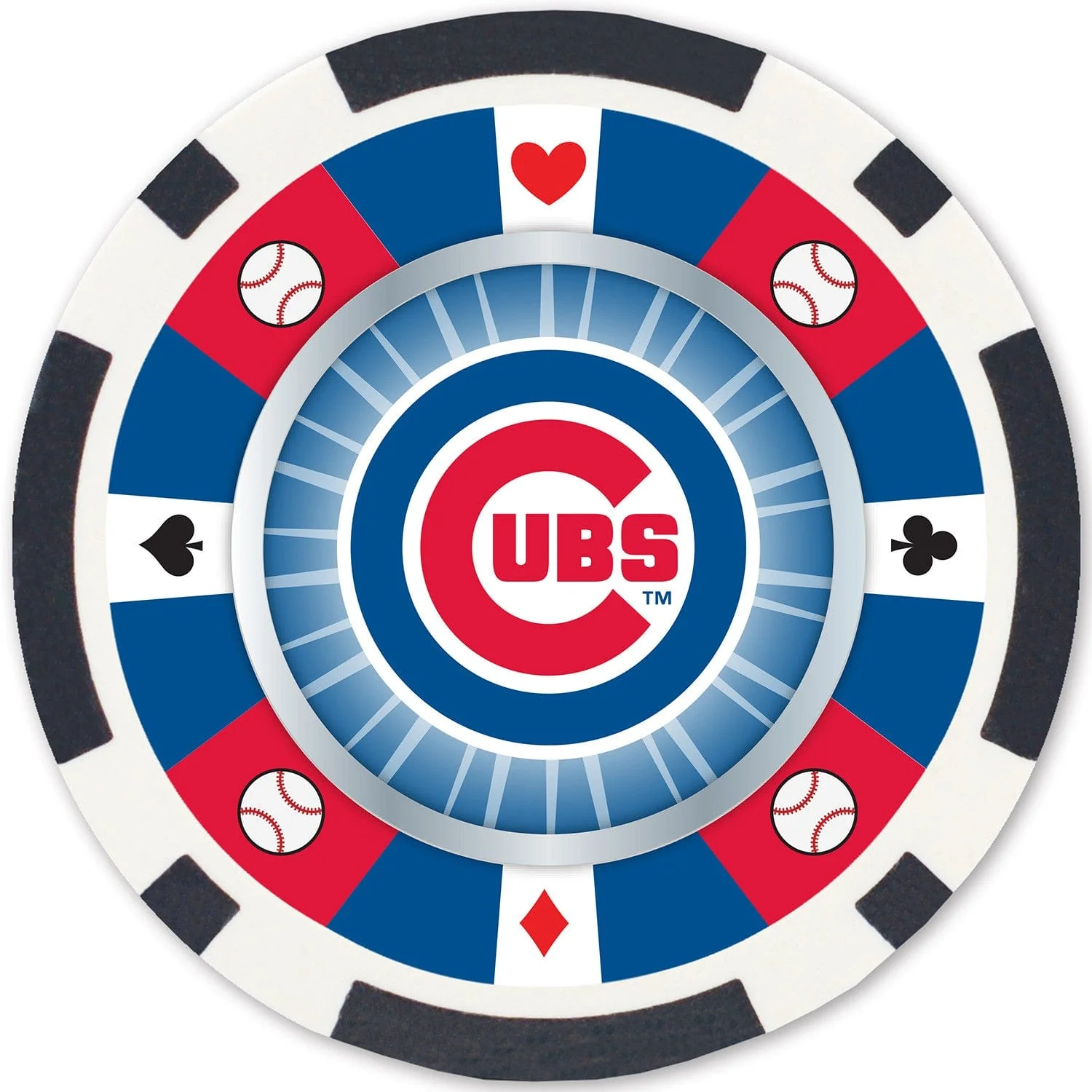 Chicago Cubs 100 Piece Poker Chips - Image 2