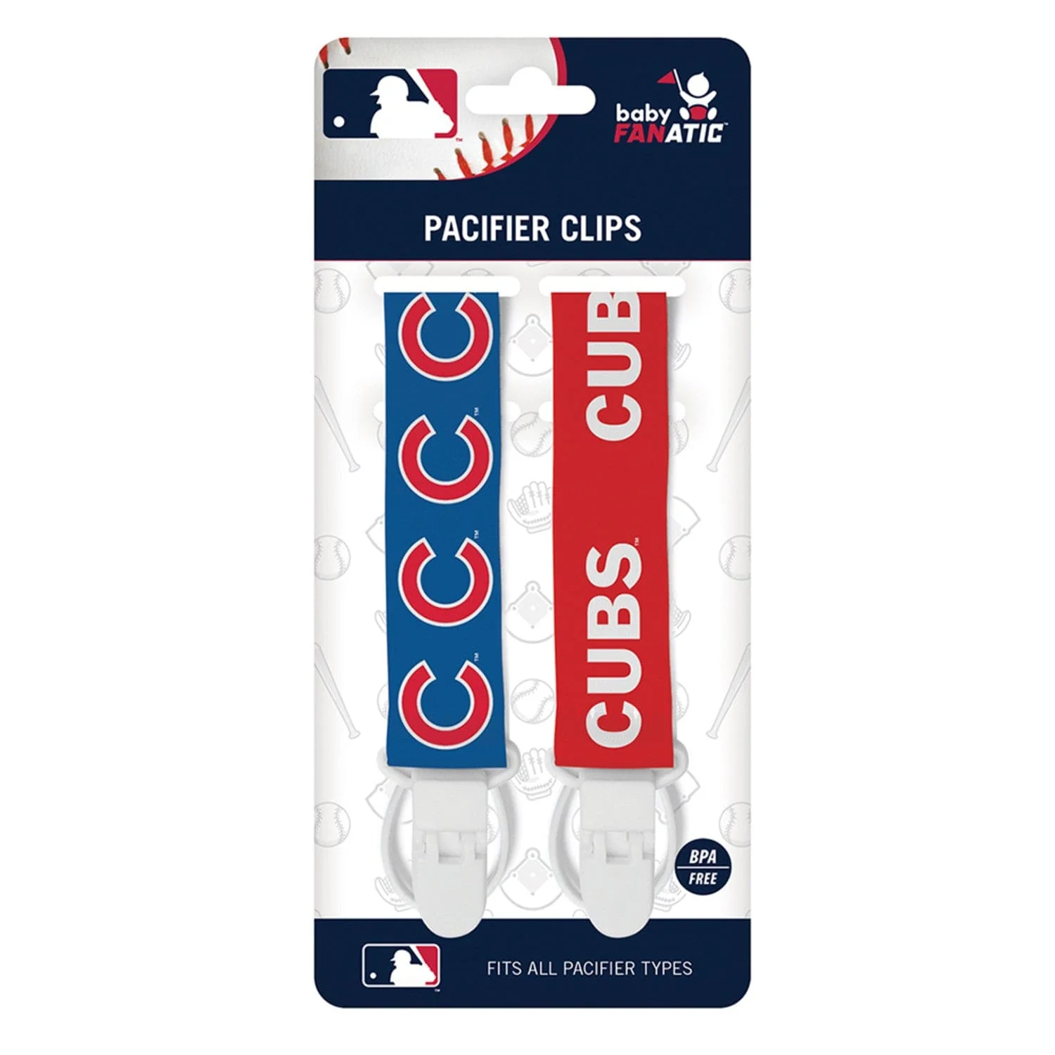 Chicago Cubs - Pacifier Clip 2-Pack - Image 2