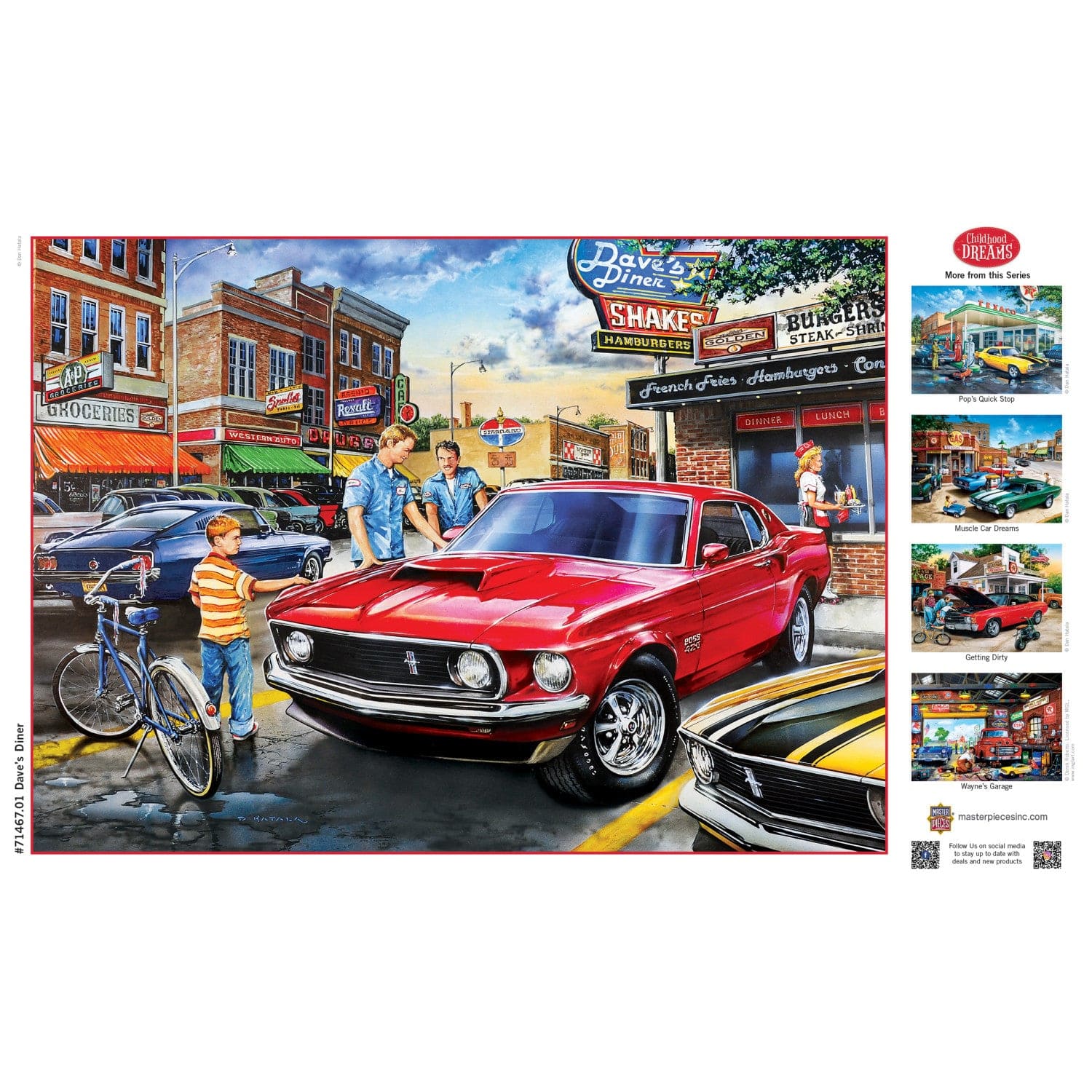 Childhood Dreams - Dave's Diner 1000 Piece Jigsaw Puzzle - Image 4