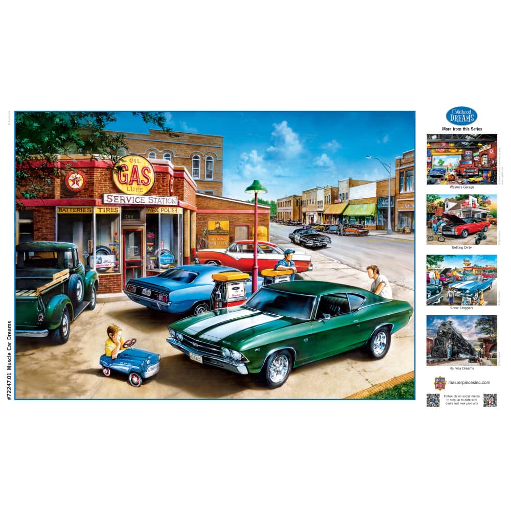 Childhood Dreams - Muscle Car Dreams 1000 Piece Jigsaw Puzzle - Image 4
