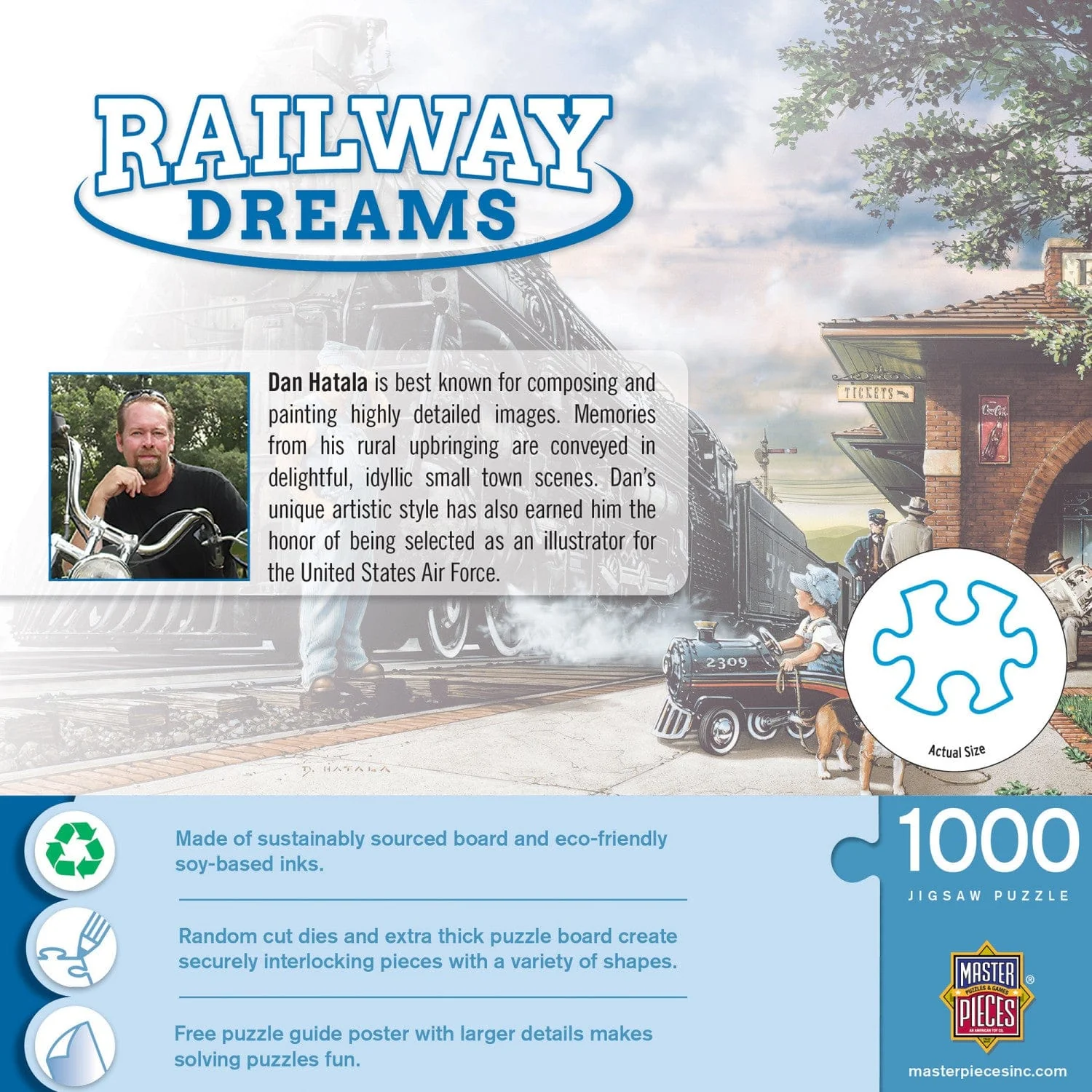 Childhood Dreams - Railway Dreams 1000 Piece Jigsaw Puzzle - Image 3