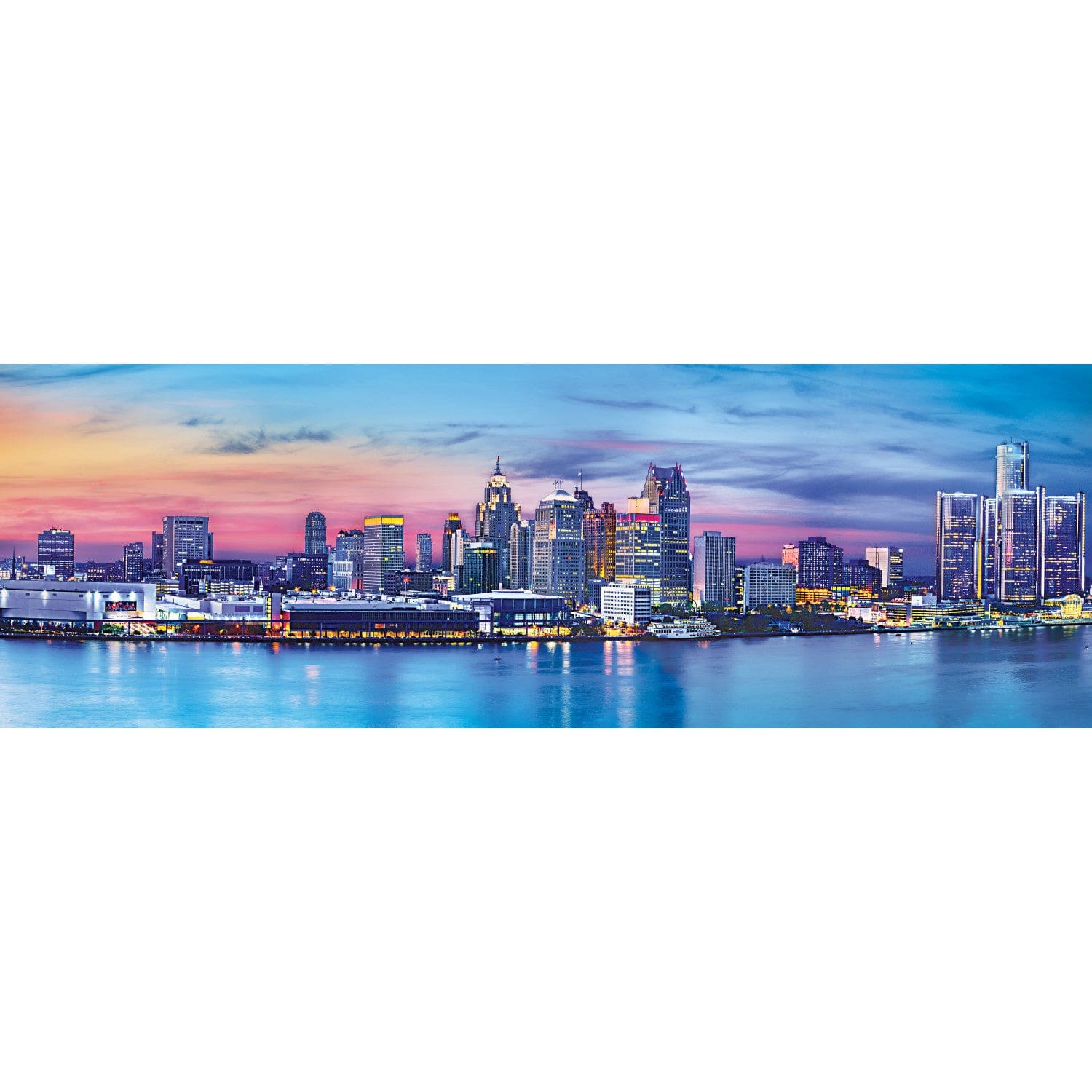 Detroit, Michigan 1000 Piece Panoramic Jigsaw Puzzle - Image 2