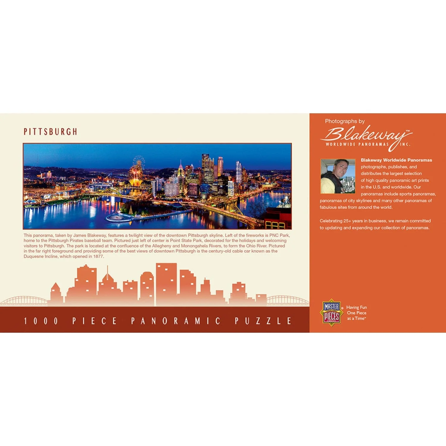 Pittsburgh, Pennsylvania 1000 Piece Panoramic Jigsaw Puzzle - Image 3