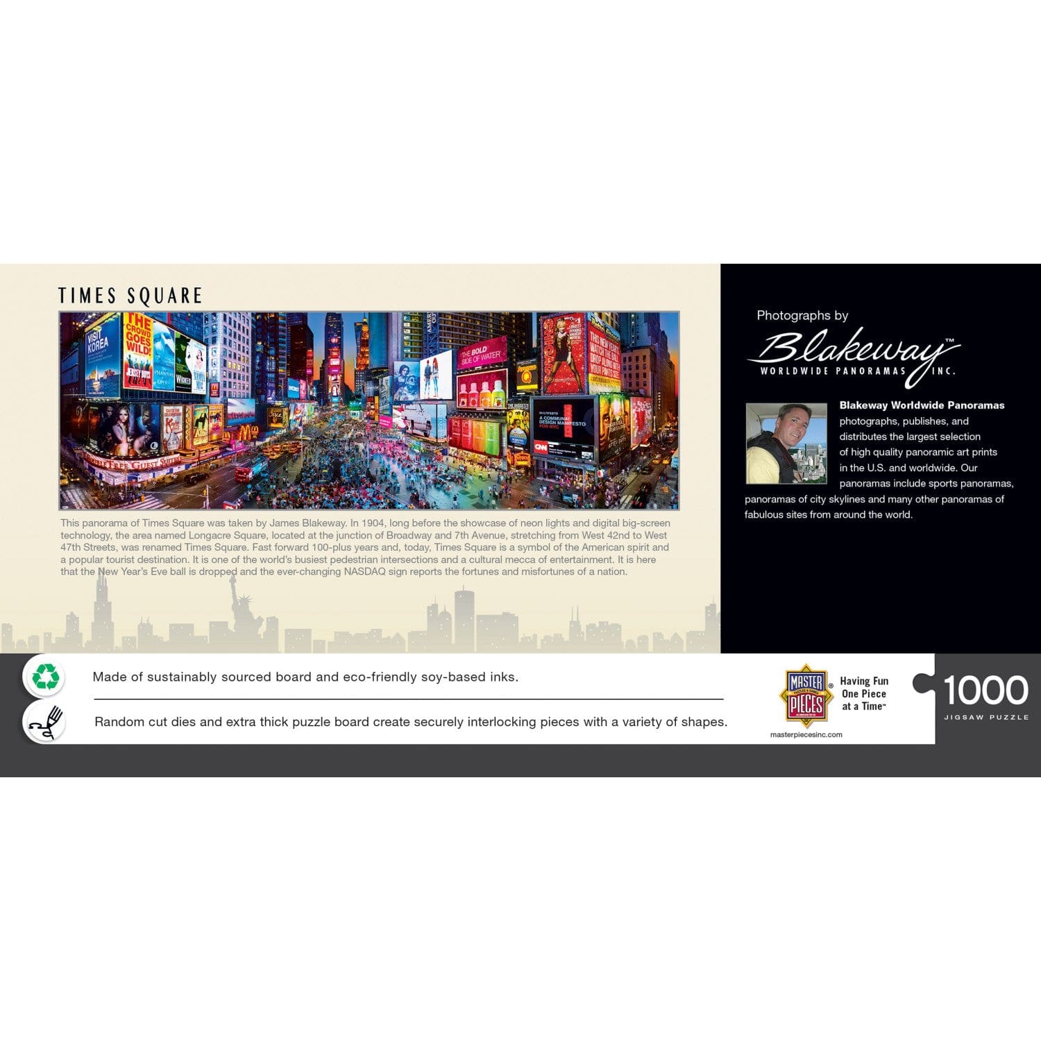 Times Square, New York 1000 Piece Panoramic Jigsaw Puzzle - Image 3