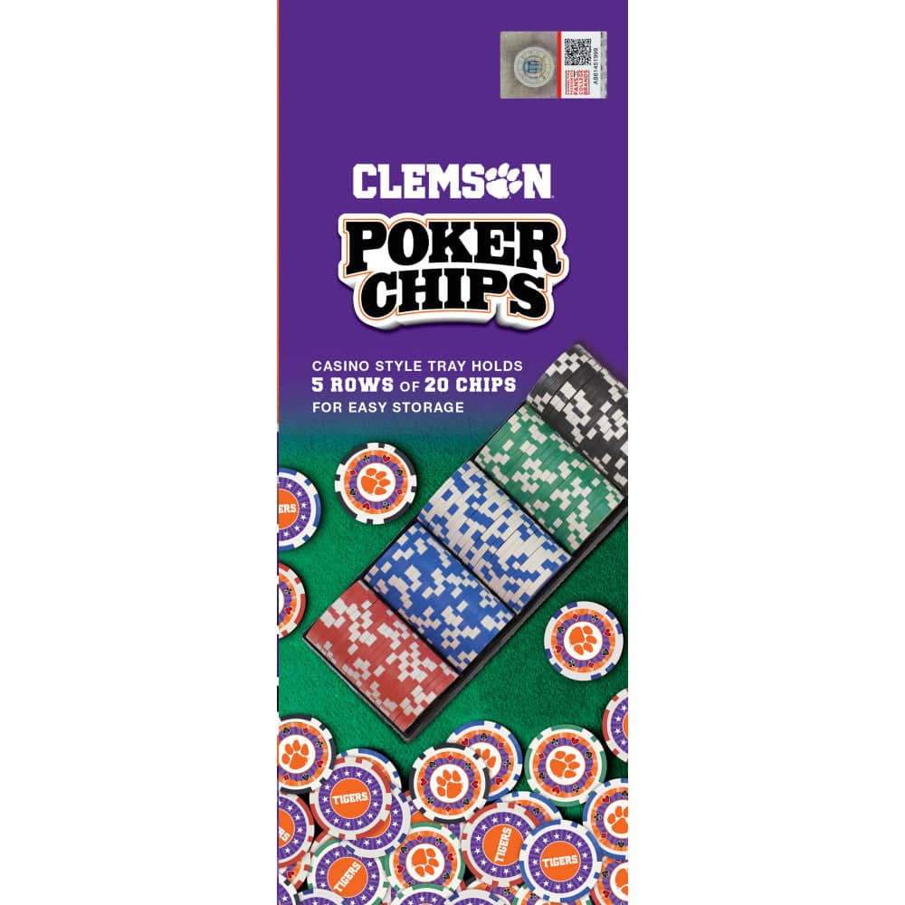 Clemson Tigers 100 Piece Poker Chips - Image 4