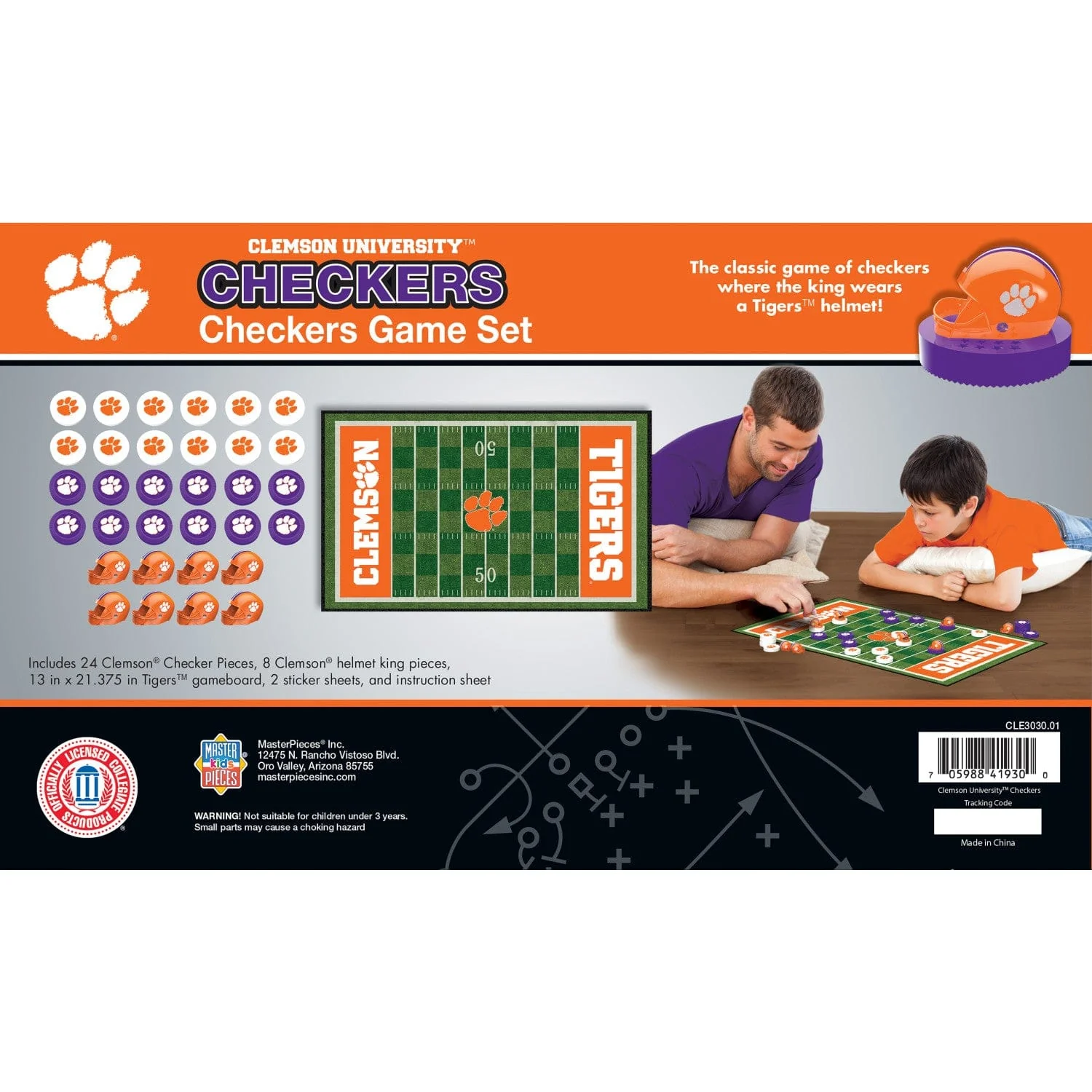 Clemson Tigers Checkers Board Game - Image 3