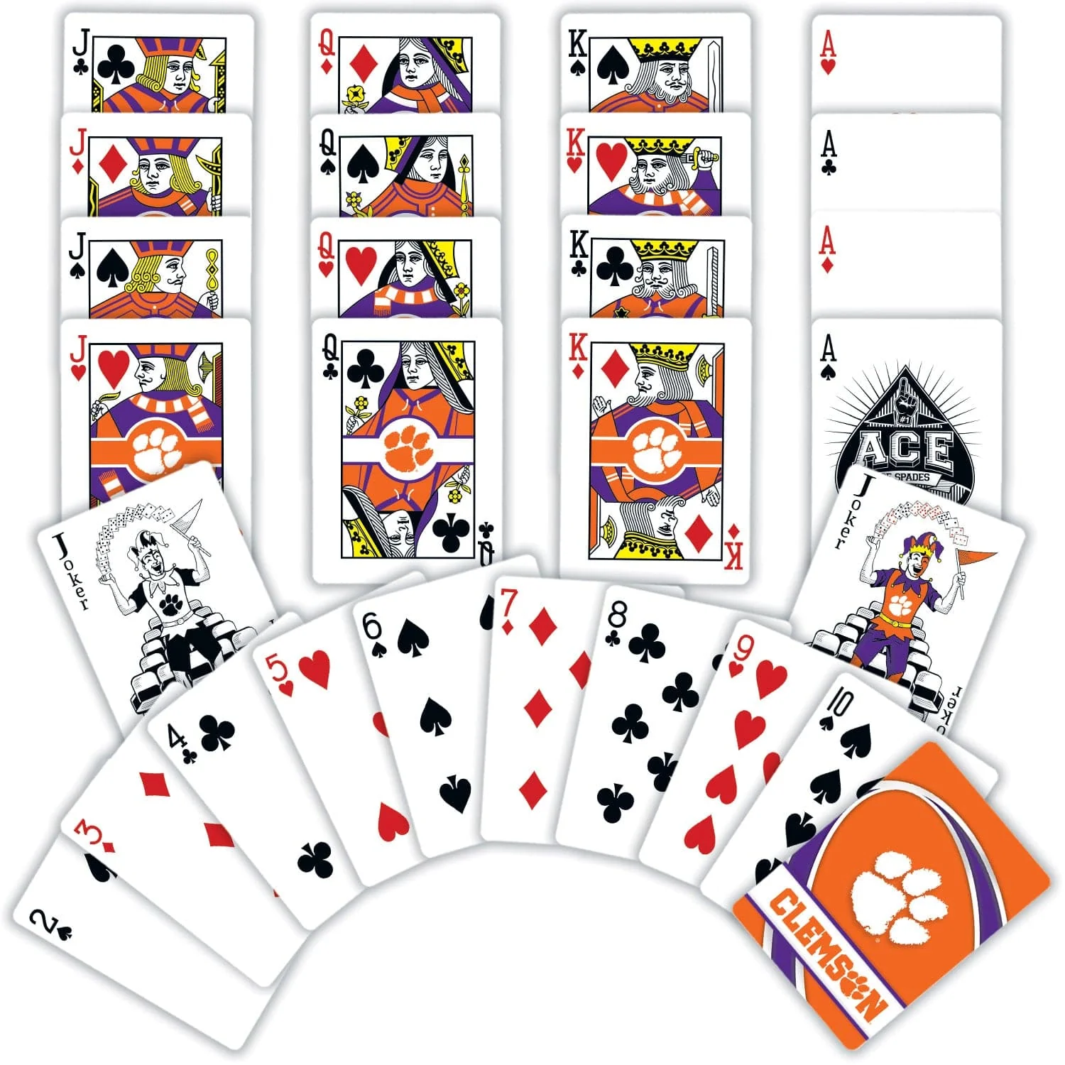 Clemson Tigers Playing Cards - 54 Card Deck - Image 2