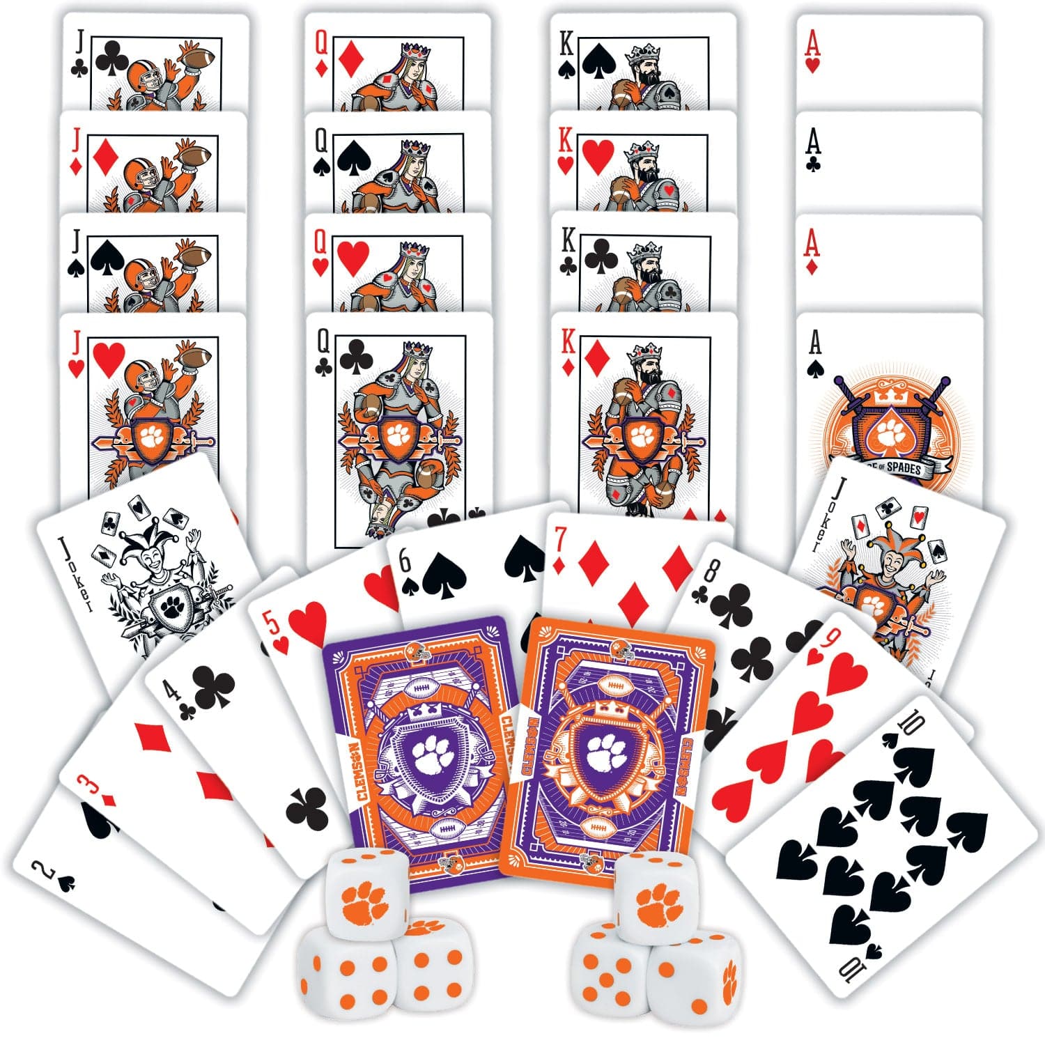 Clemson Tigers - 2-Pack Playing Cards & Dice Set - Image 2