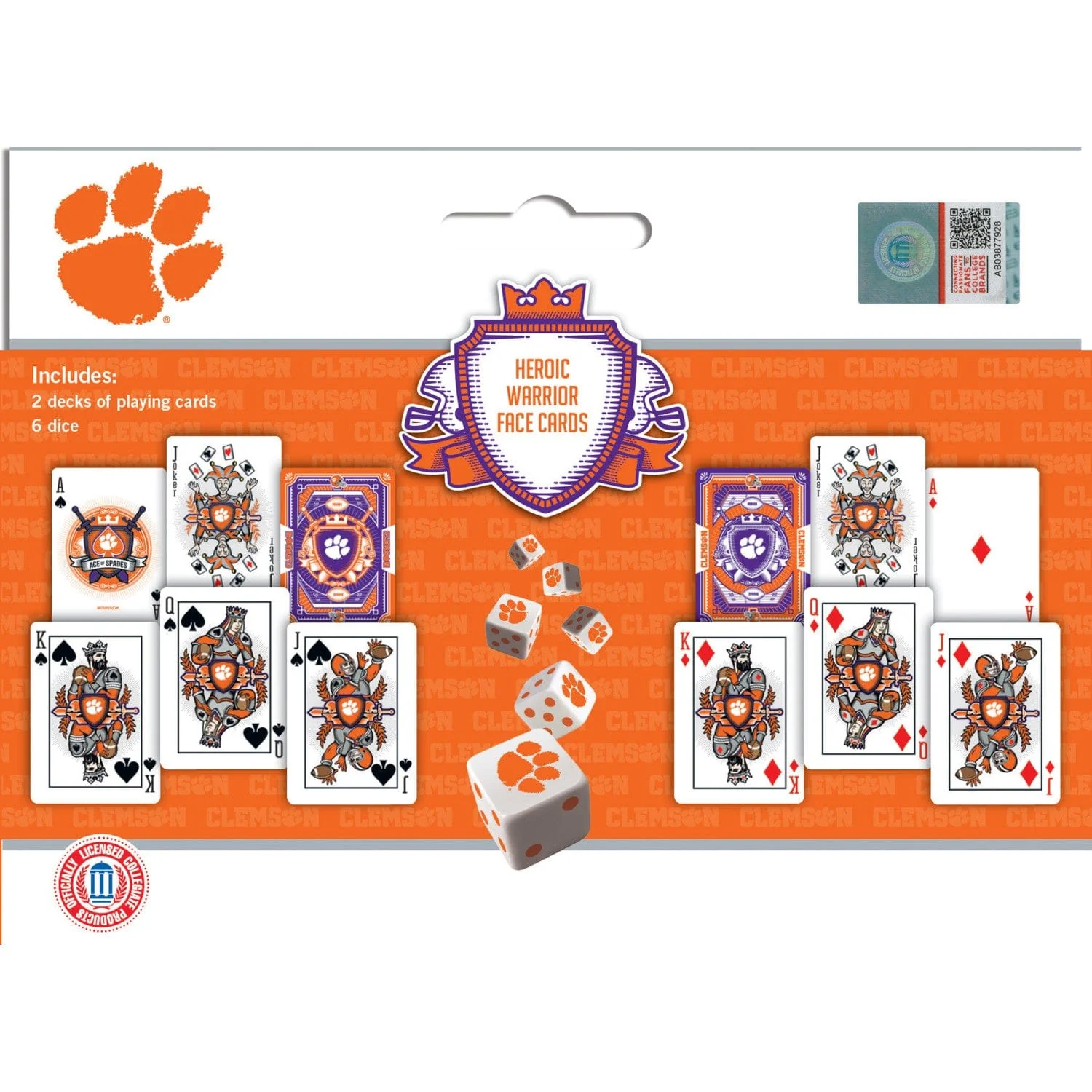 Clemson Tigers - 2-Pack Playing Cards & Dice Set - Image 3