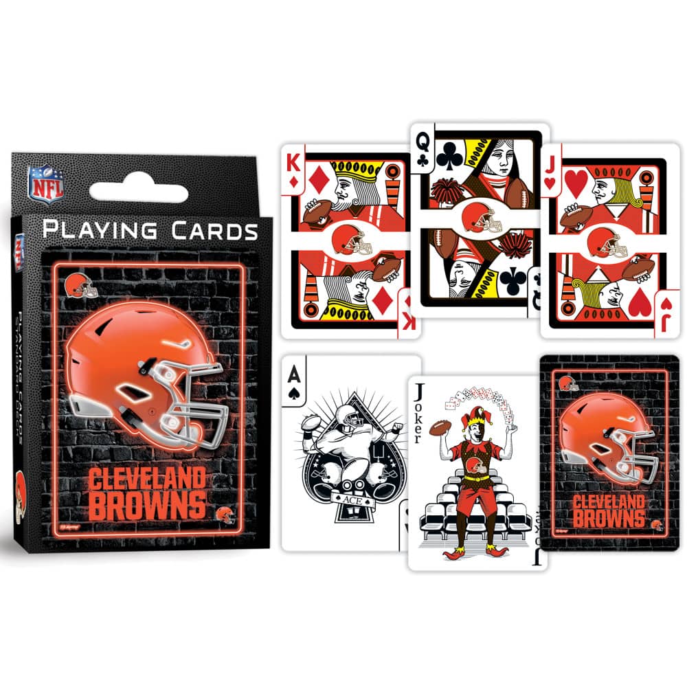 Cleveland Browns Neon-Styled Playing Cards - 54 Card Deck - Image 3