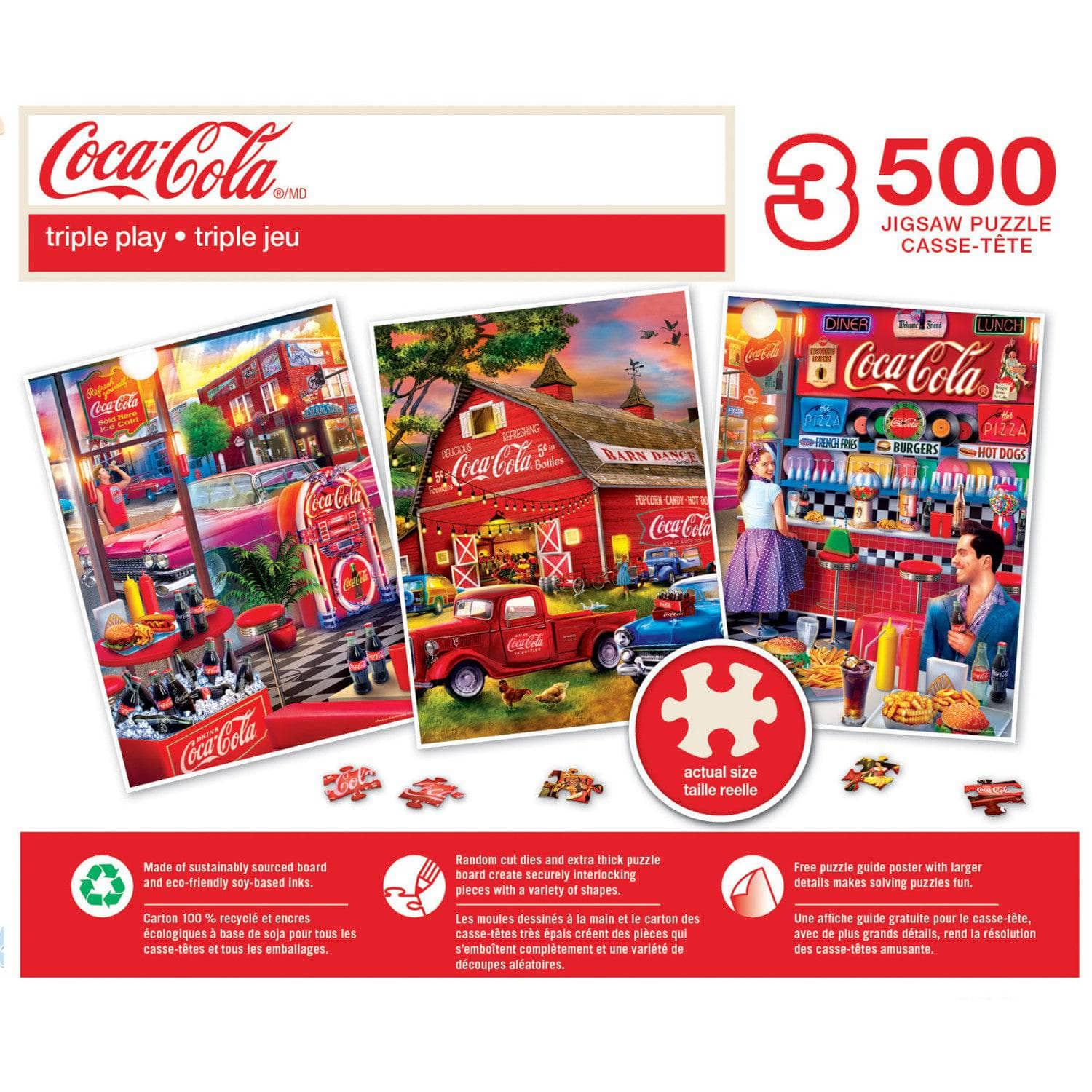 Coca-Cola - 500 Piece Jigsaw Puzzles 3 Pack - Image 5