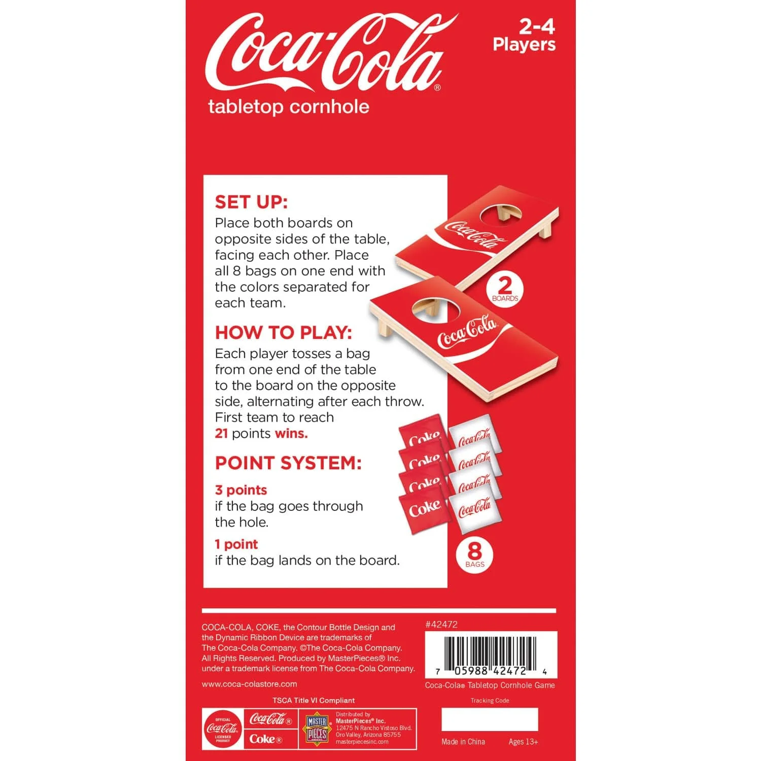 Coca-Cola Tabletop Cornhole Game - Image 3