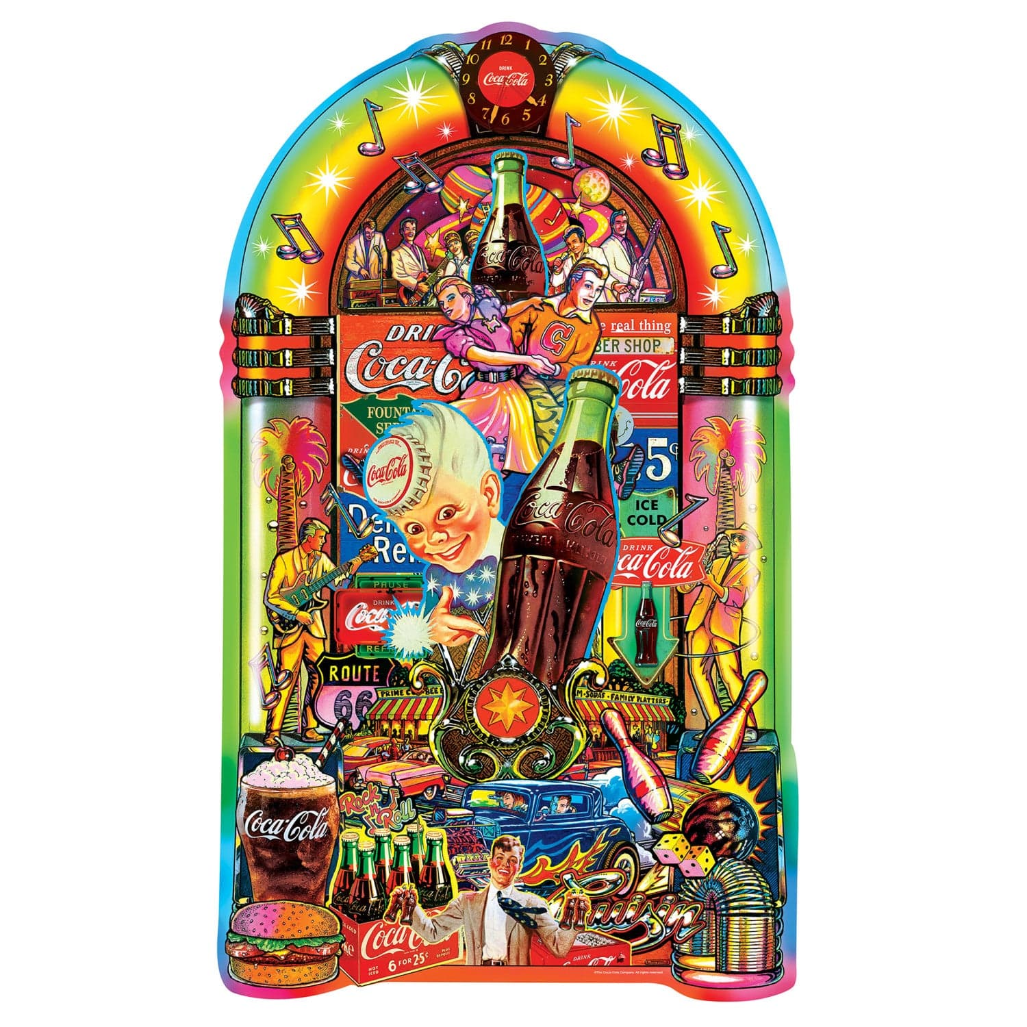 Coca-Cola Jukebox 1000 Piece Shaped Jigsaw Puzzle - Image 2