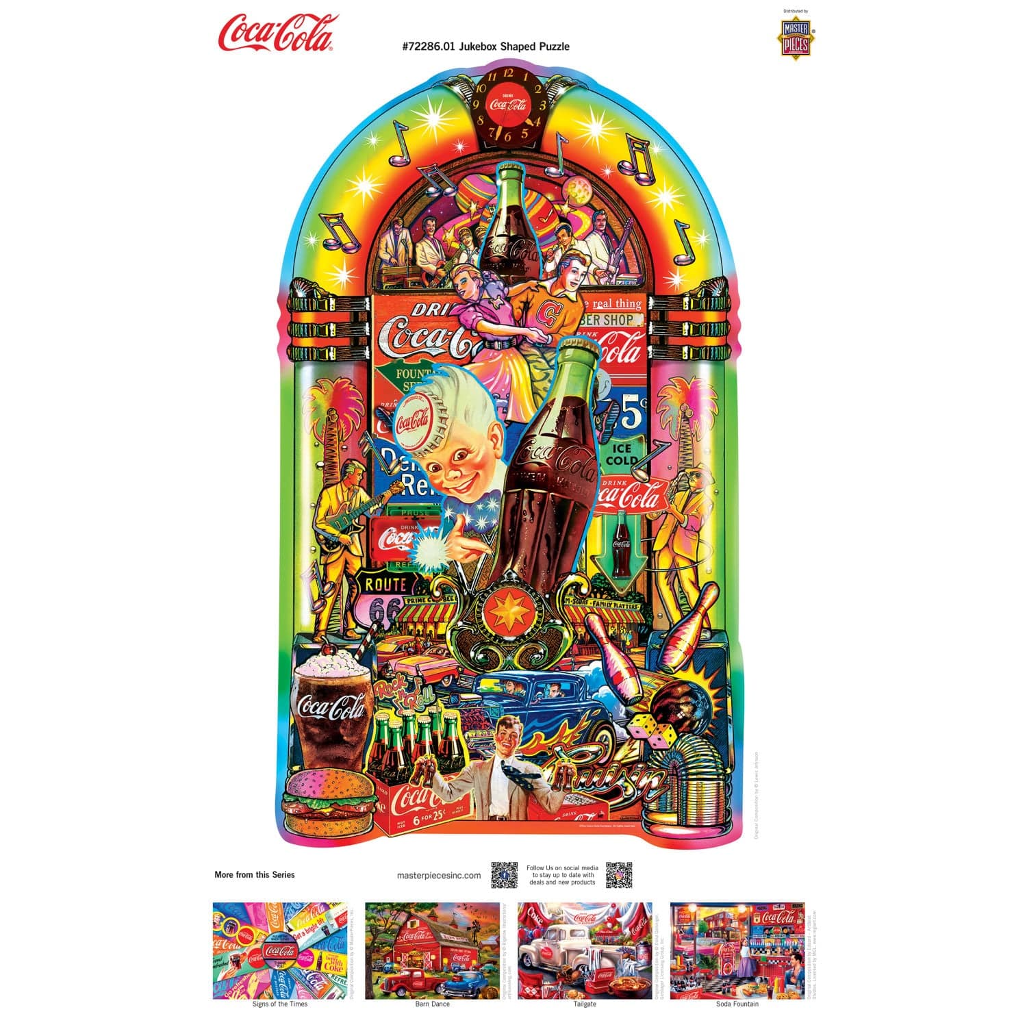 Coca-Cola Jukebox 1000 Piece Shaped Jigsaw Puzzle - Image 4