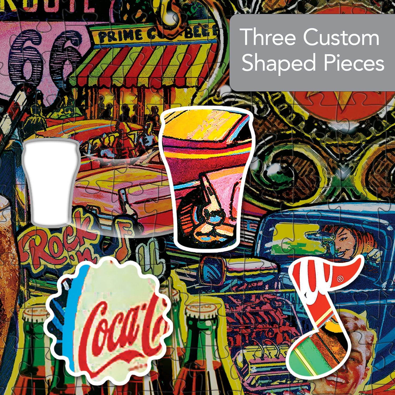 Coca-Cola Jukebox 1000 Piece Shaped Jigsaw Puzzle - Image 5