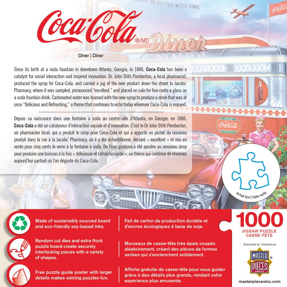 Coca-Cola - Diner 1000 Piece Jigsaw Puzzle - Image 3