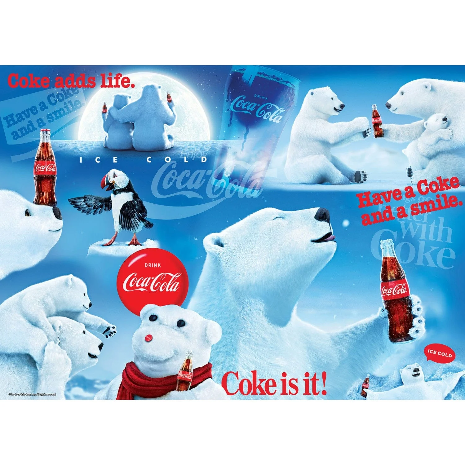 Coca-Cola Polar Bears 1000 Piece Jigsaw Puzzle - Image 2