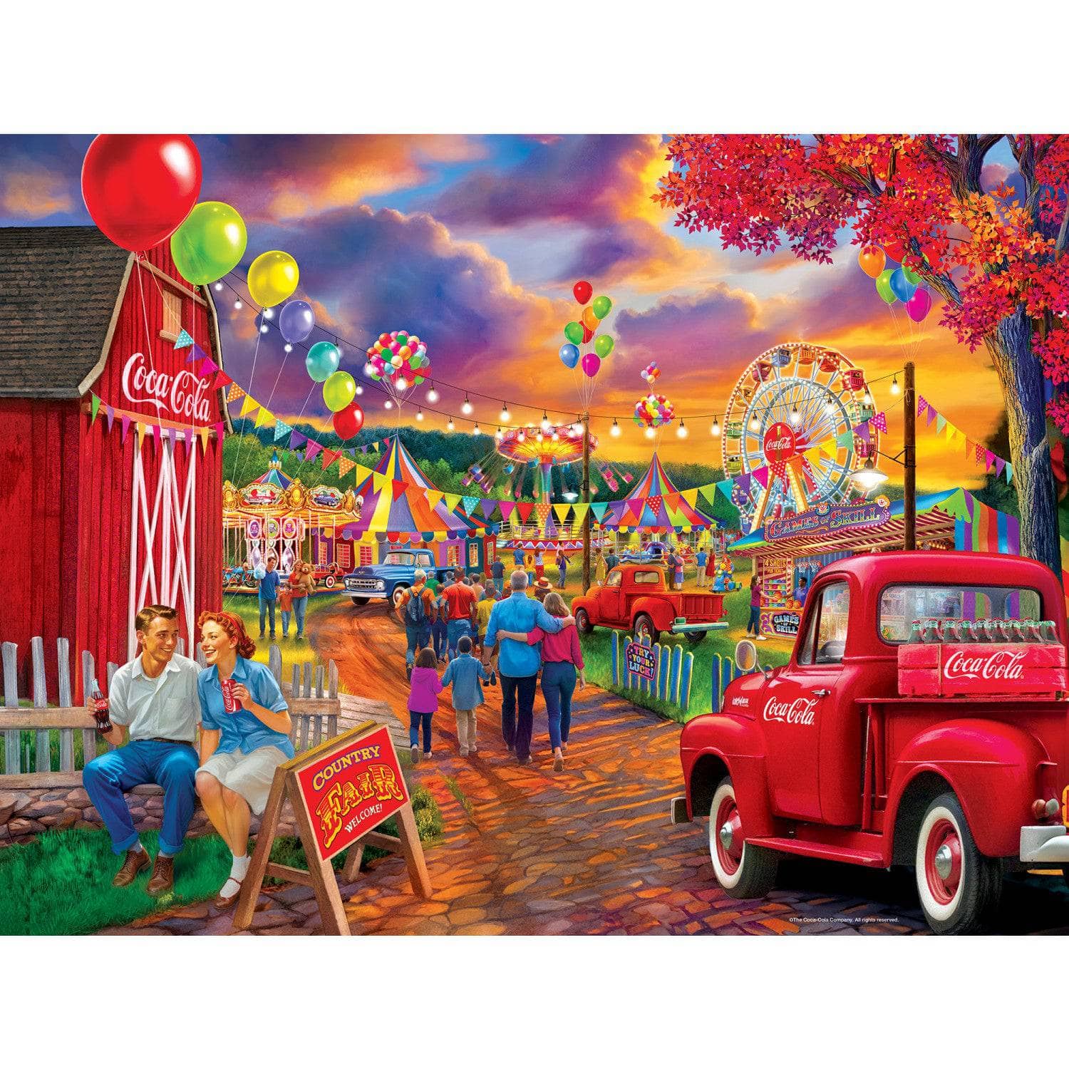 Coca-Cola - State Fair 300 Piece EZ Grip Jigsaw Puzzle - Image 2