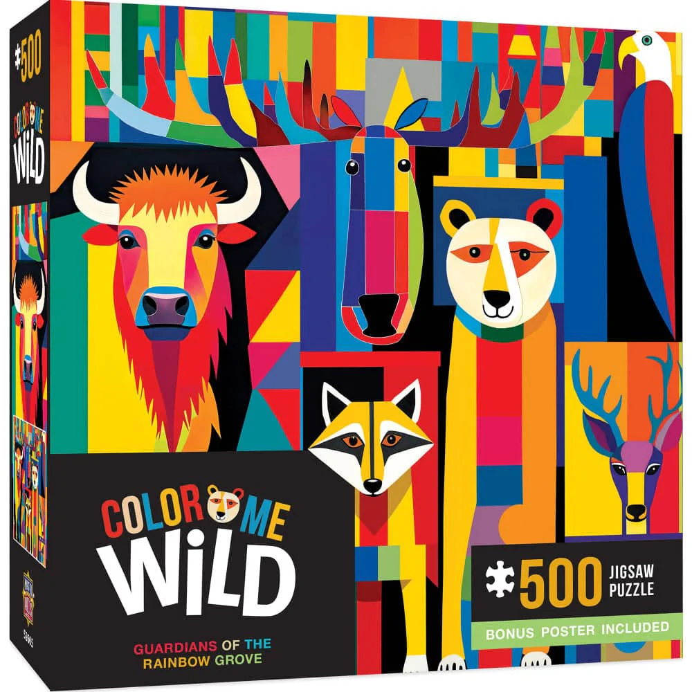 Color Me Wild - Guardians of the Rainbow Grove 500 Piece Jigsaw Puzzle