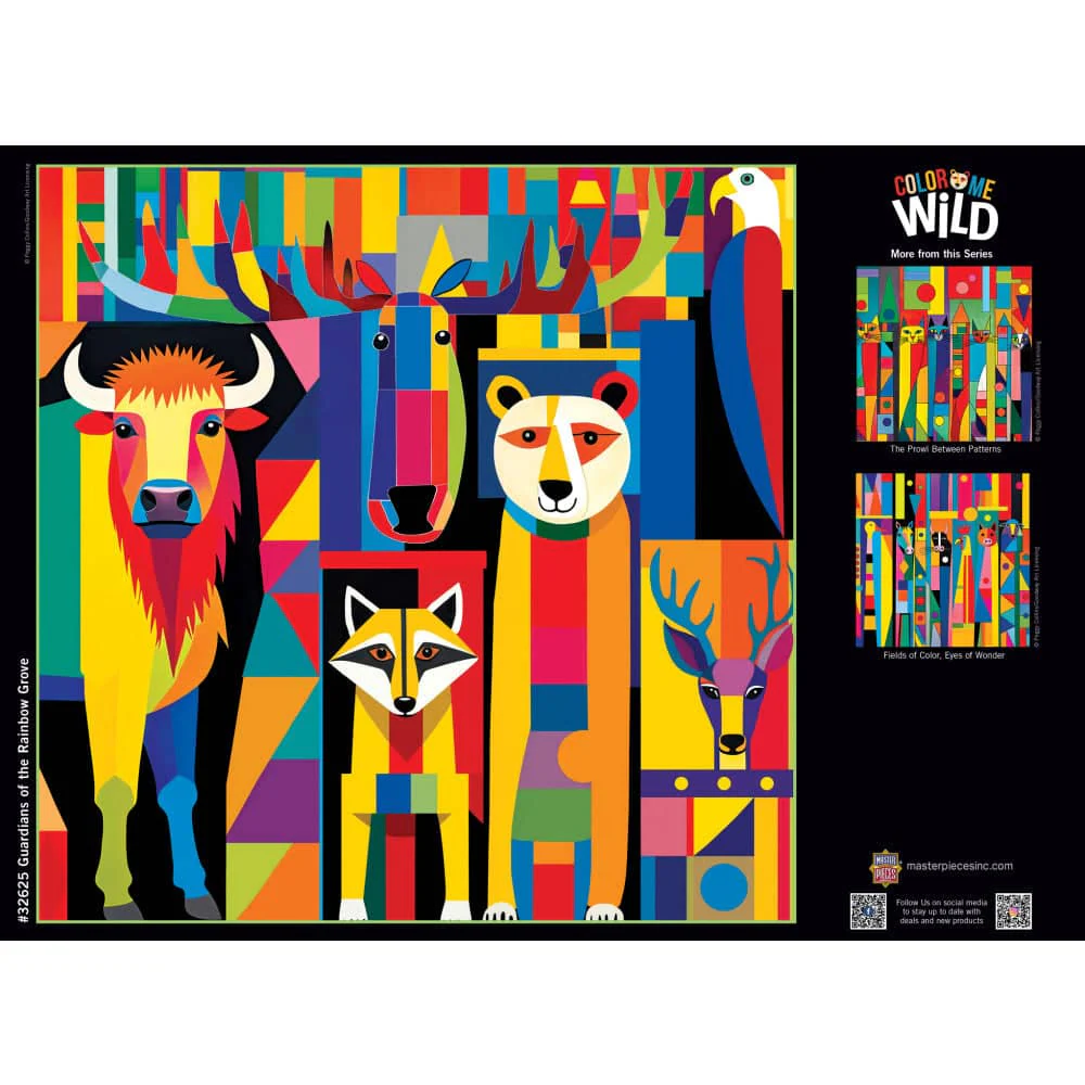 Color Me Wild - Guardians of the Rainbow Grove 500 Piece Jigsaw Puzzle - Image 4