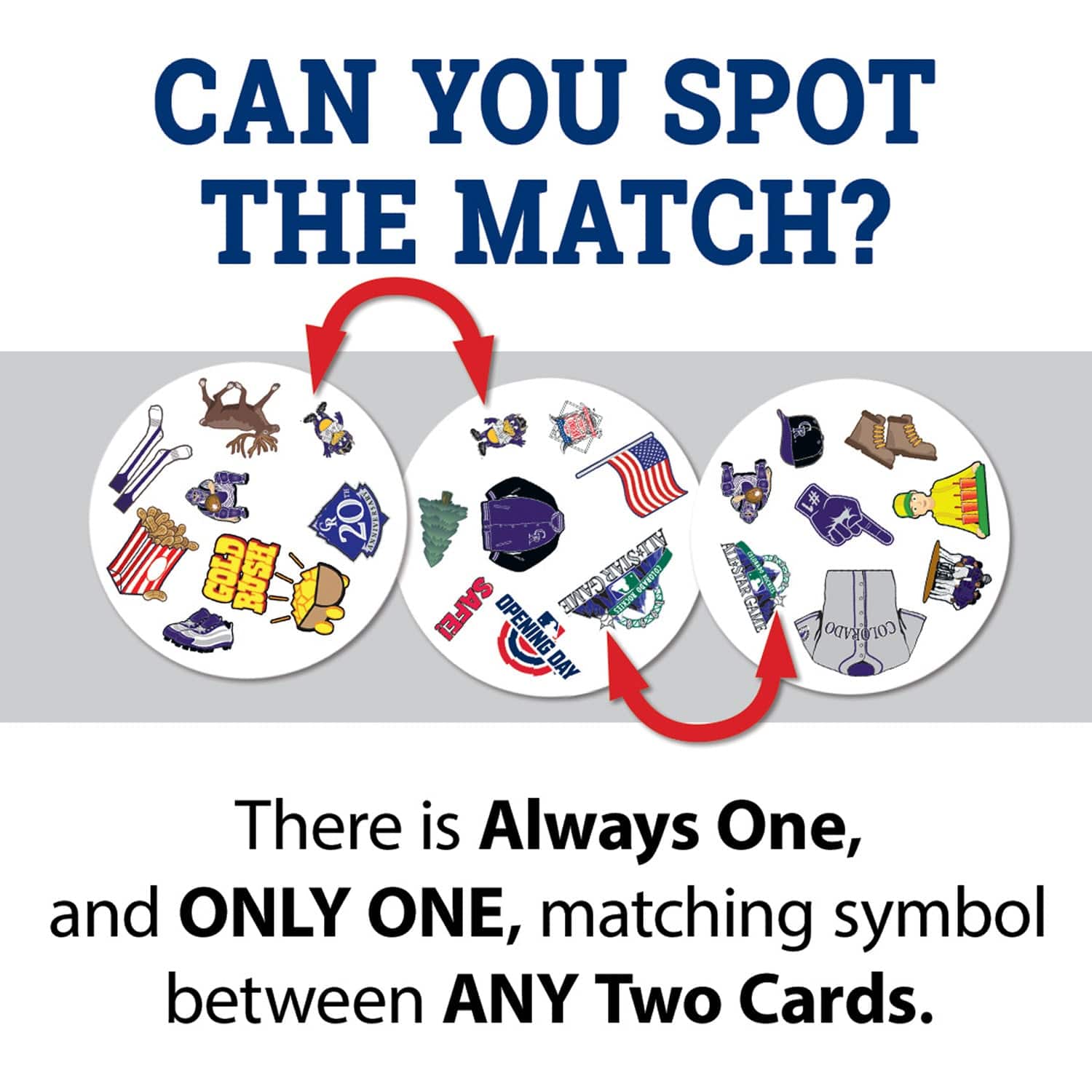 Colorado Rockies Spot It! Card Game - Image 3