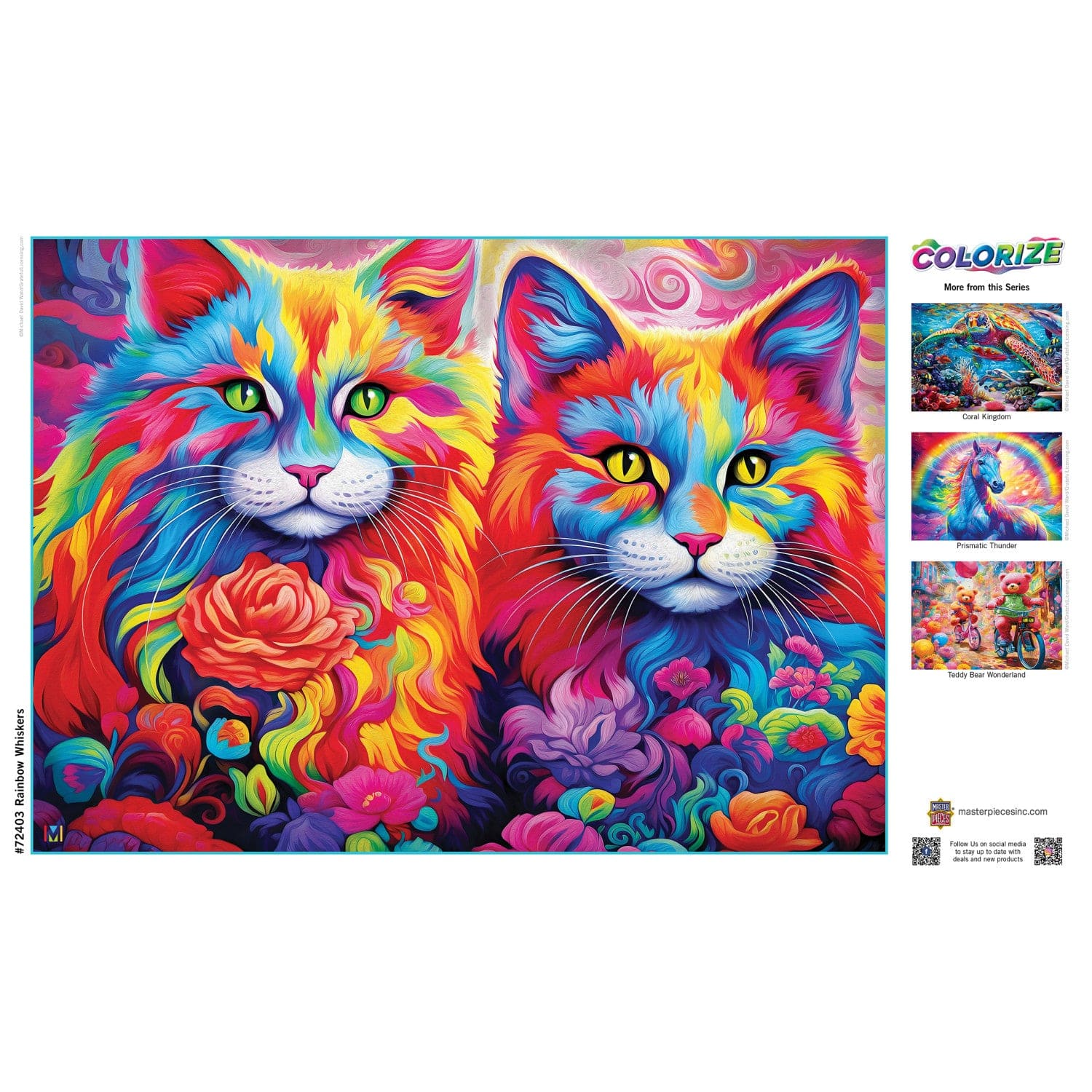 Colorize - Rainbow Whiskers 1000 Piece Jigsaw Puzzle - Image 4