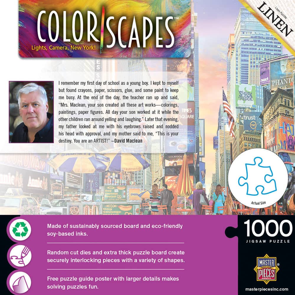Colorscapes - Lights, Camera, New York! 1000 Piece Jigsaw Puzzle - Image 3