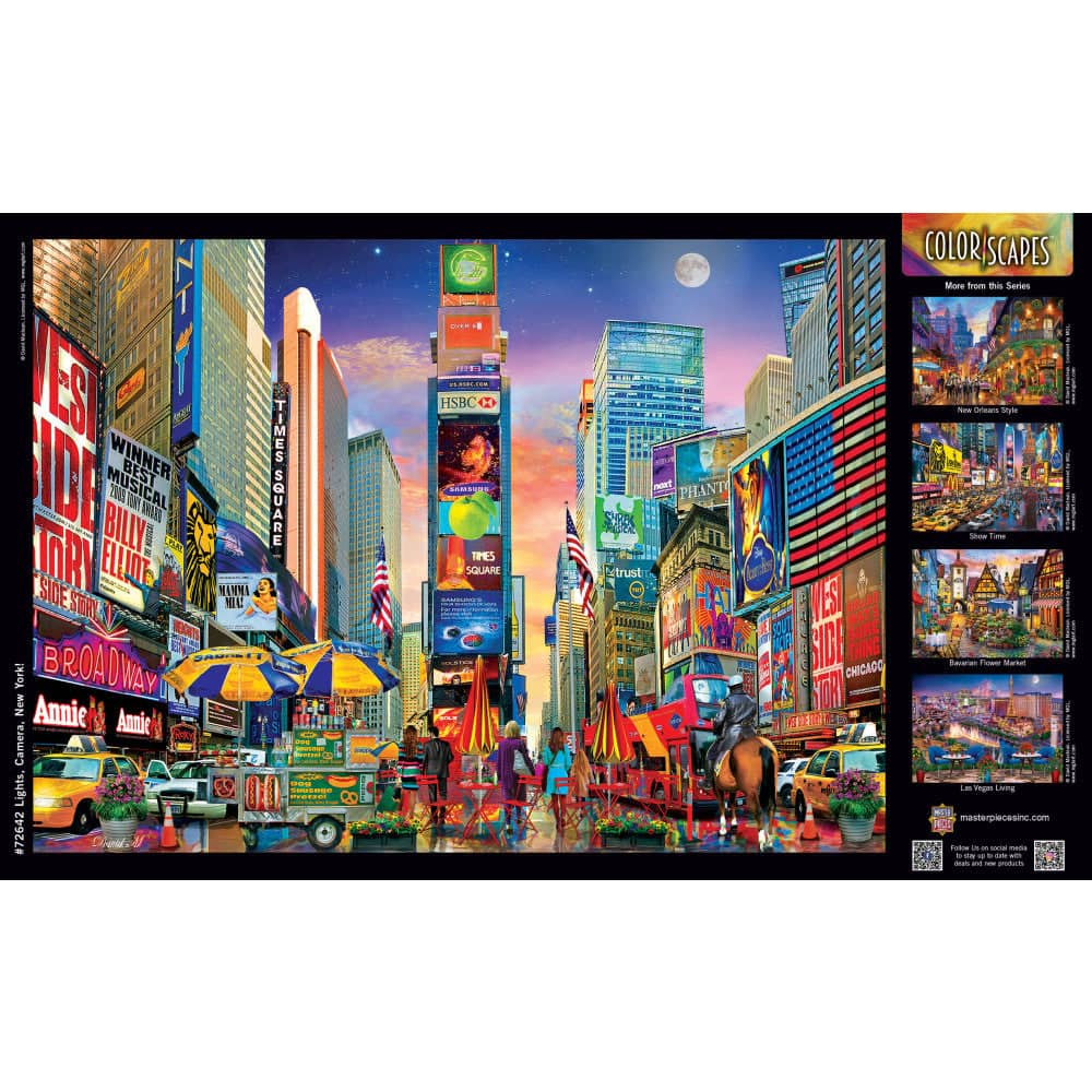 Colorscapes - Lights, Camera, New York! 1000 Piece Jigsaw Puzzle - Image 4