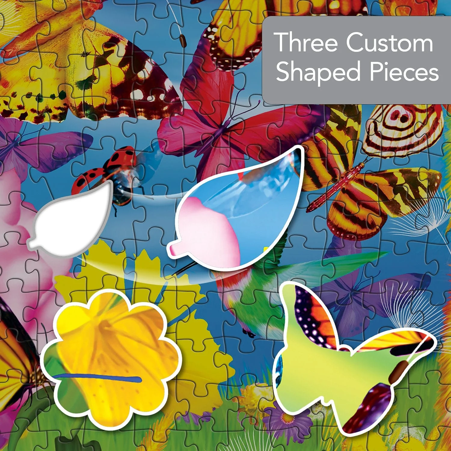 Shapes - Butterfly Surprise 1000 Piece Shaped Jigsaw Puzzle - Image 5