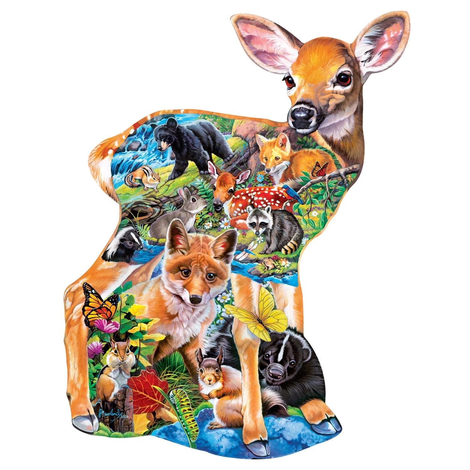 Shapes - Fawn Friends 500 Piece Jigsaw Puzzle - Image 2