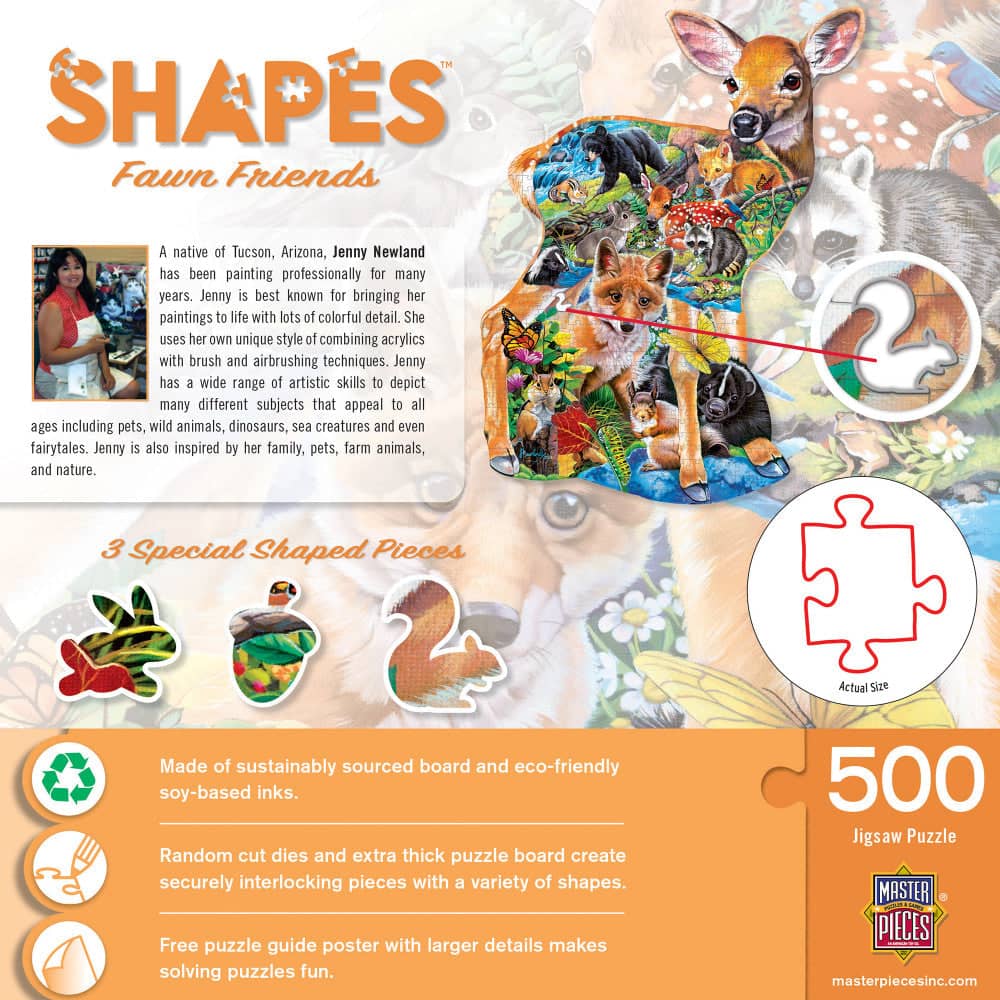 Shapes - Fawn Friends 500 Piece Jigsaw Puzzle - Image 3