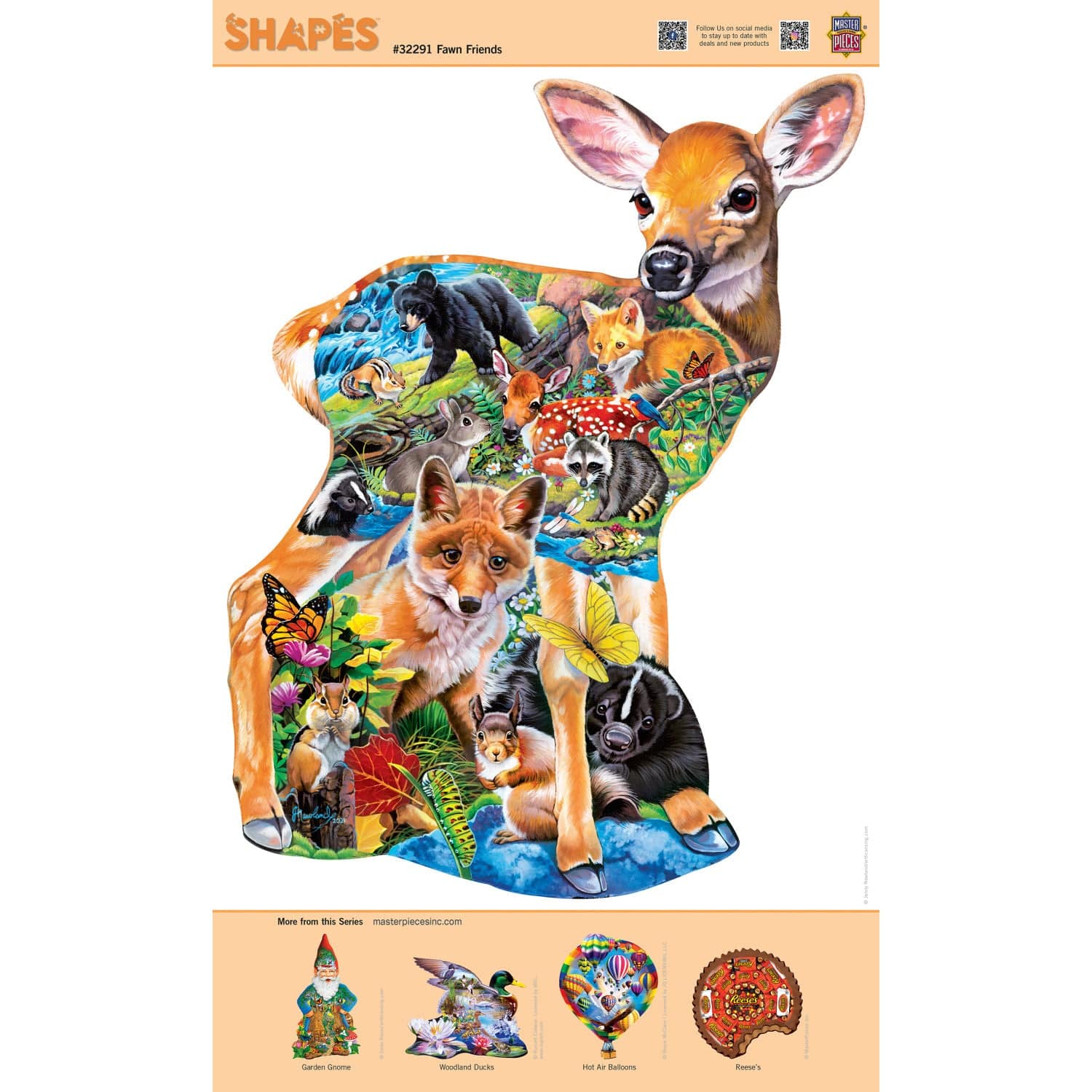 Shapes - Fawn Friends 500 Piece Jigsaw Puzzle - Image 4
