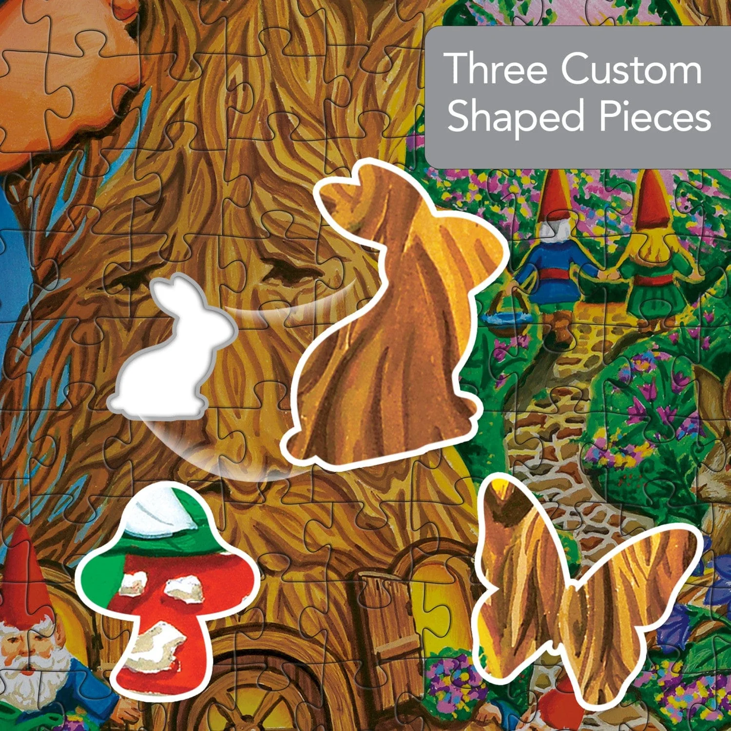 Shapes - Garden Gnome 500 Piece Jigsaw Puzzle - Image 5