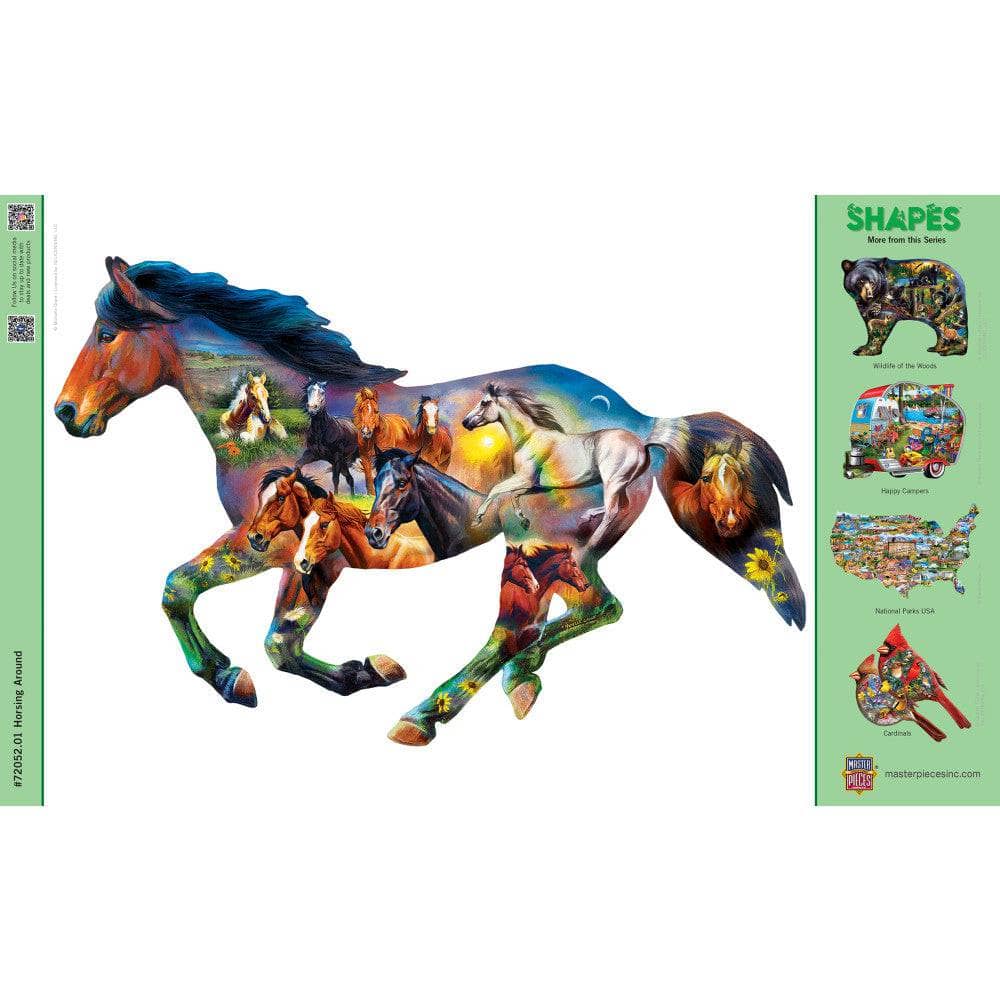 Shapes - Horsing Around 1000 Piece Shaped Jigsaw Puzzle - Image 4