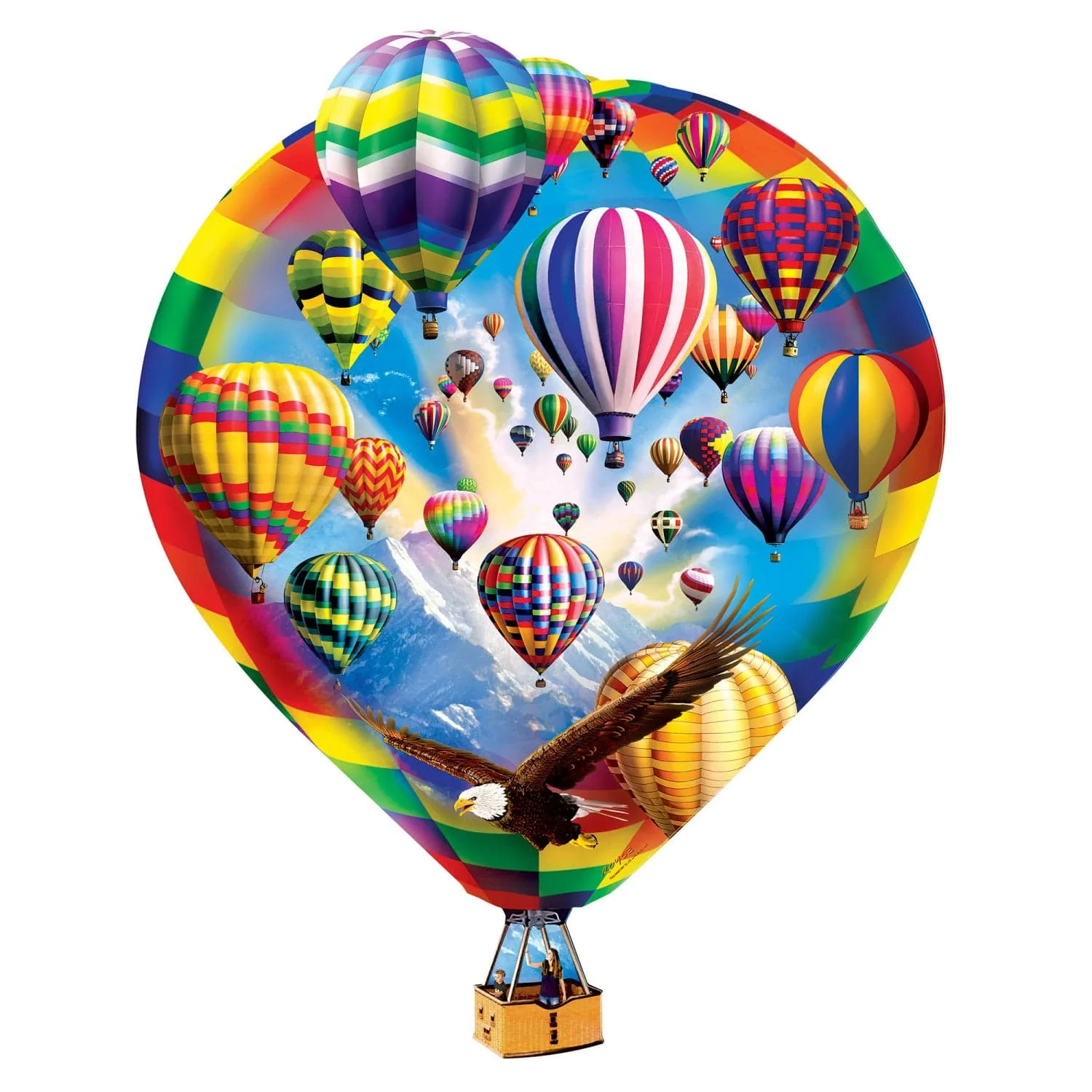 Shapes - Hot Air Balloons 500 Piece Jigsaw Puzzle - Image 2