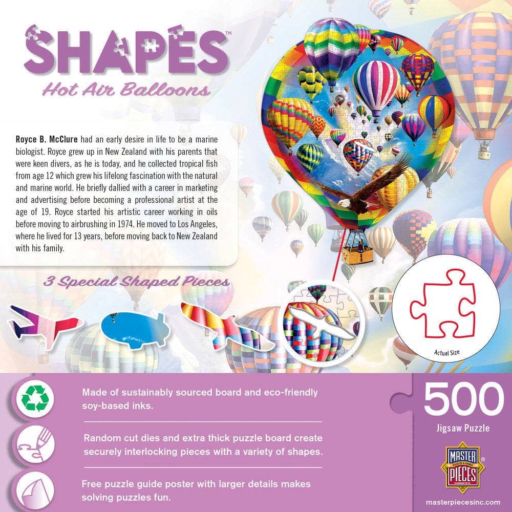 Shapes - Hot Air Balloons 500 Piece Jigsaw Puzzle - Image 3