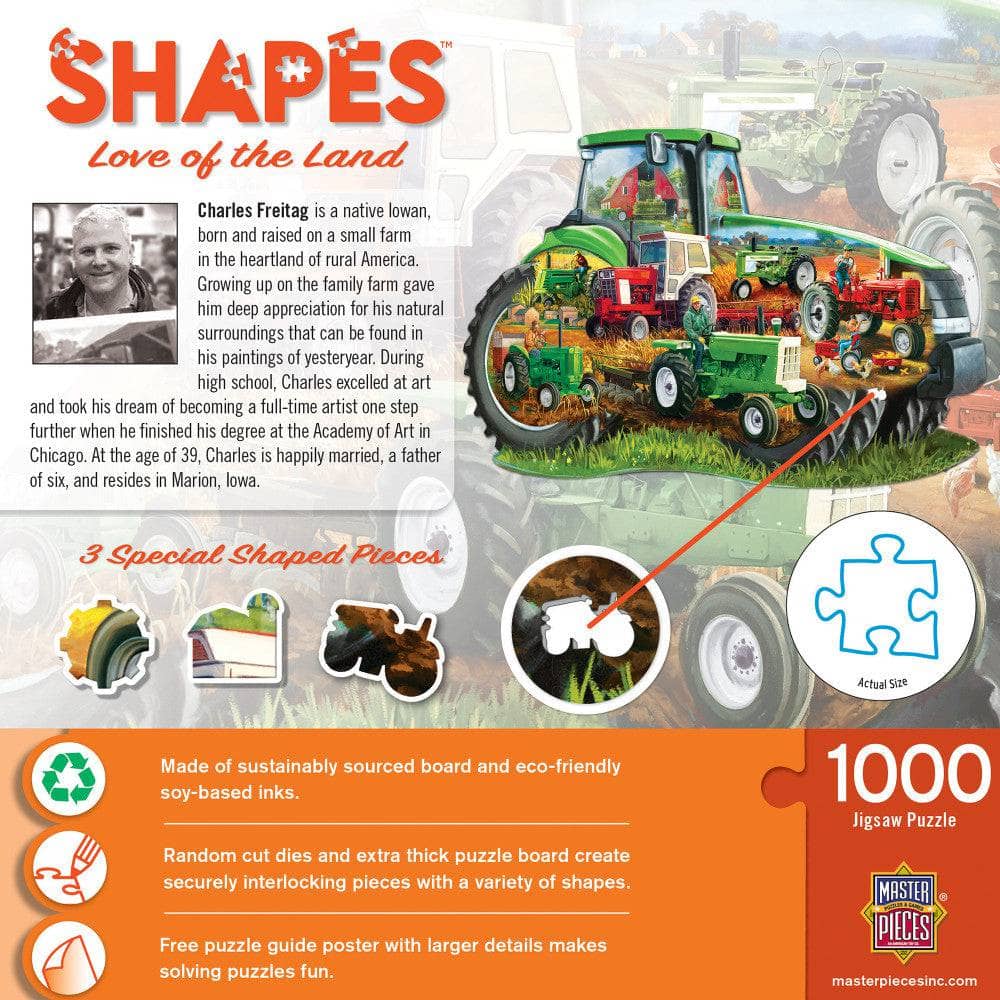 Shapes - Love of the Land 1000 Piece Shaped Jigsaw Puzzle - Image 3
