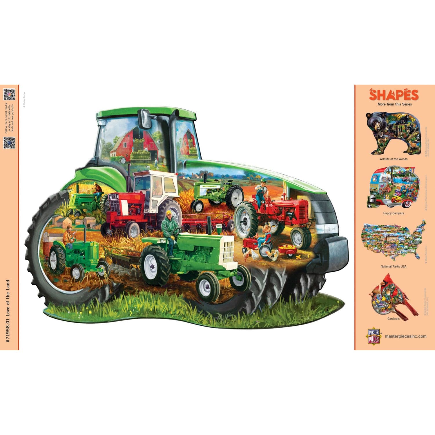 Shapes - Love of the Land 1000 Piece Shaped Jigsaw Puzzle - Image 4