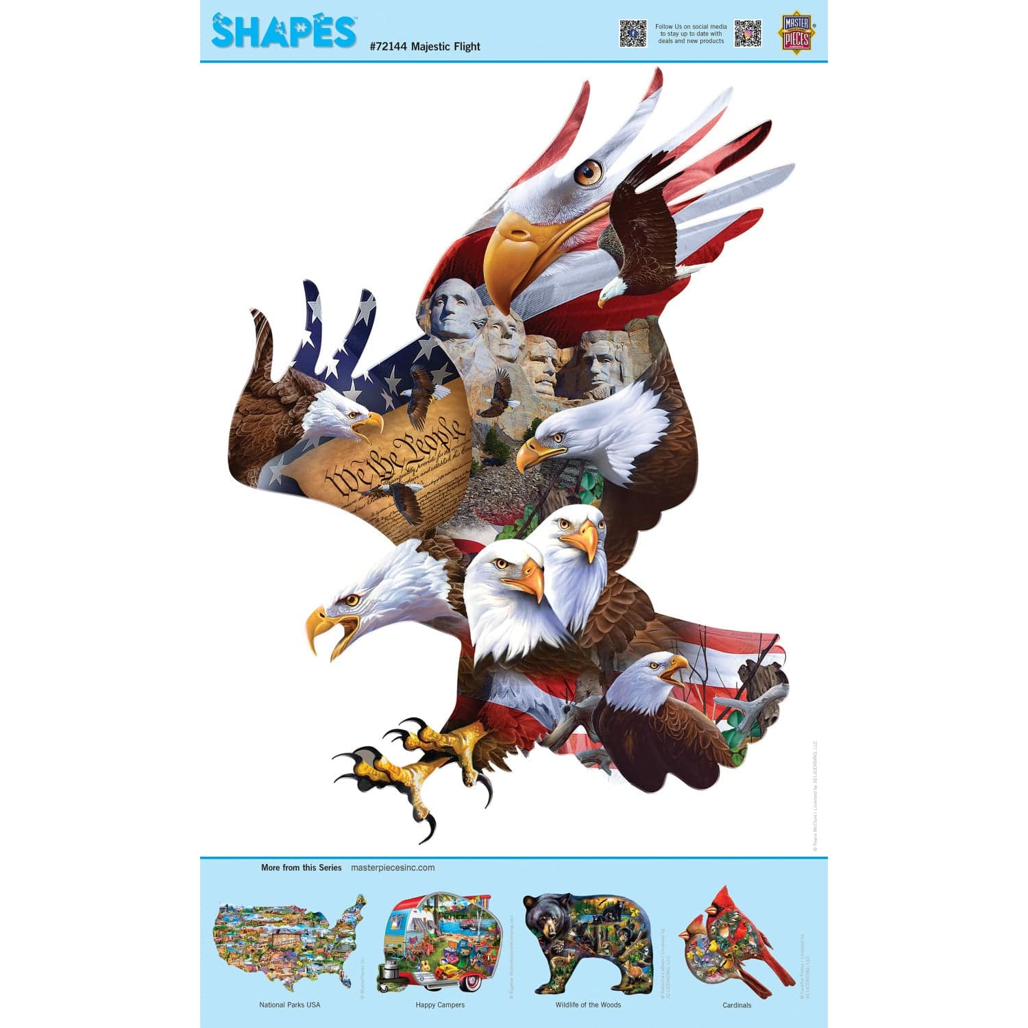 Shapes - Majestic Flight 1000 Piece Shaped Jigsaw Puzzle - Image 4