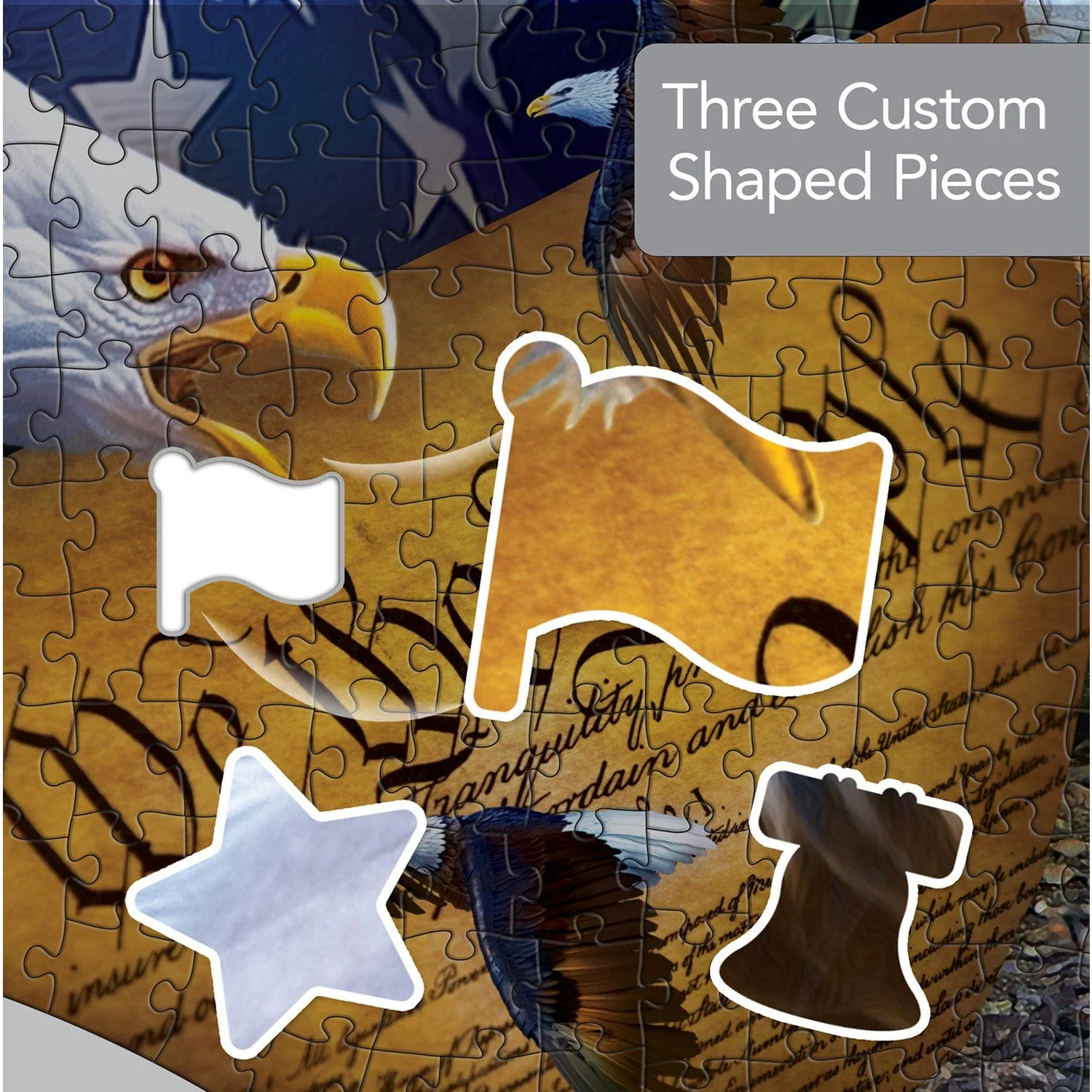 Shapes - Majestic Flight 1000 Piece Shaped Jigsaw Puzzle - Image 5