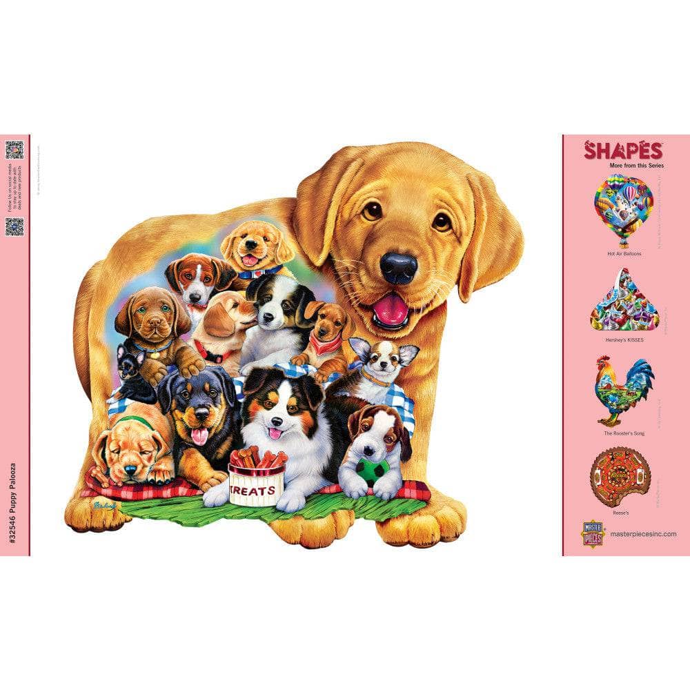 Shapes - Puppy Palooza 500 Piece Jigsaw Puzzle - Image 4
