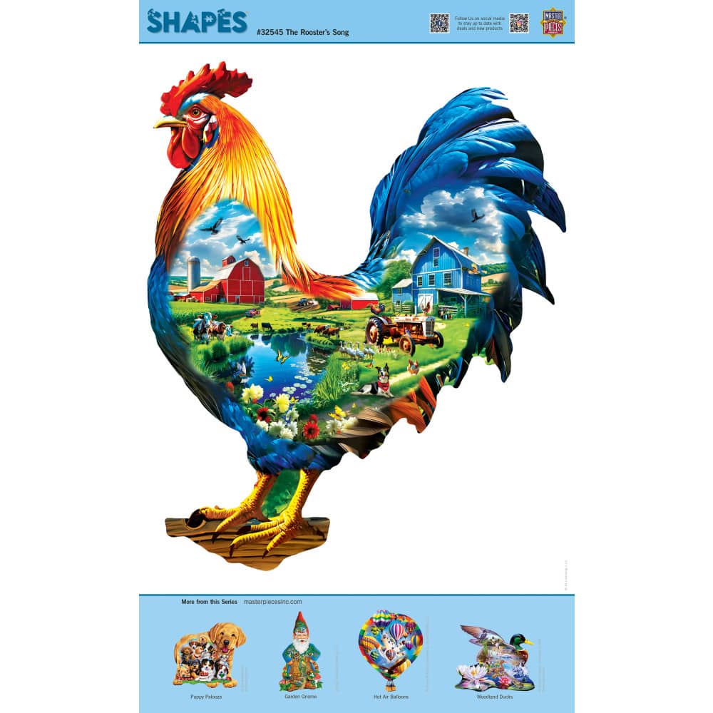 Shapes - The Rooster's Song 500 Piece Jigsaw Puzzle - Image 4