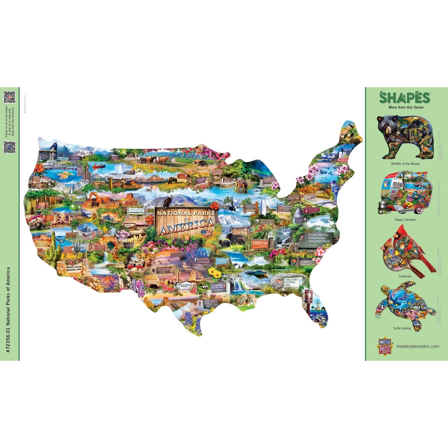 National Parks of America 1000 Piece Shaped Jigsaw Puzzle - Image 4