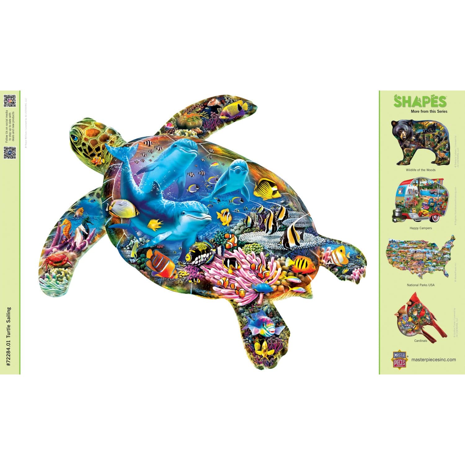 Shapes - Turtle Sailing 1000 Piece Shaped Jigsaw Puzzle - Image 4