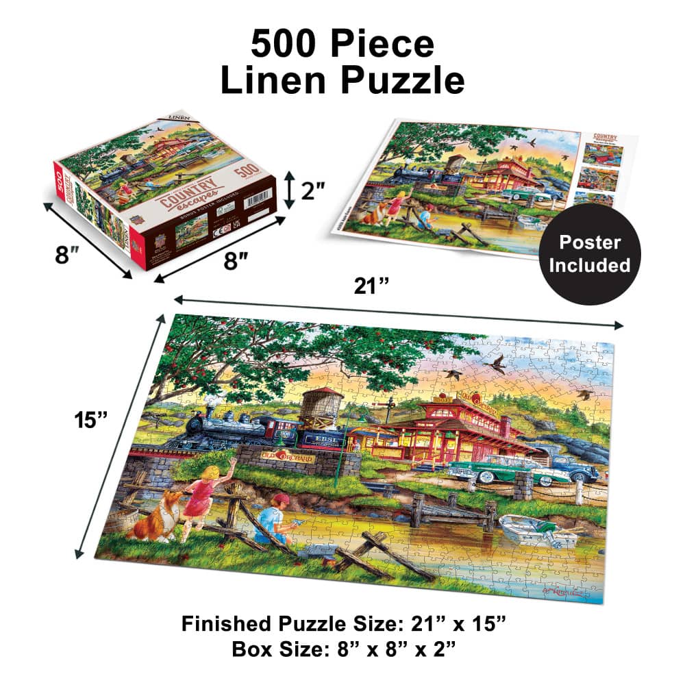 Country Escapes - Apple Express 500 Piece Jigsaw Puzzle - Image 5