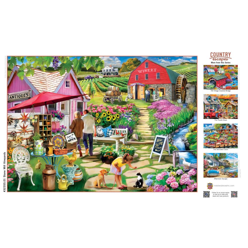 Country Escapes - Stone Mill Vineyards 500 Piece Jigsaw Puzzle - Image 4