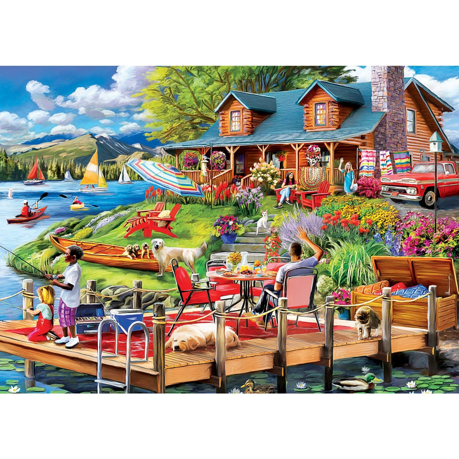 Country Escapes - The Secluded Cabin 500 Piece Jigsaw Puzzle - Image 2