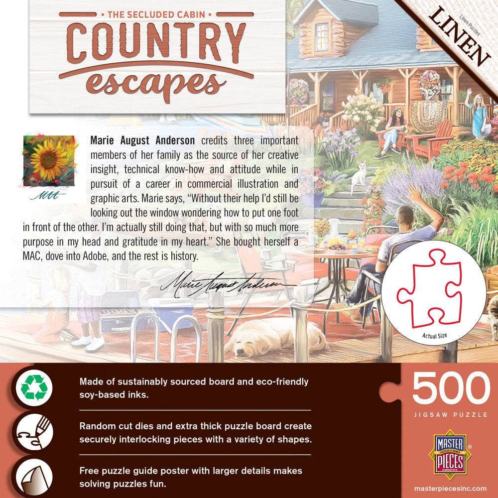 Country Escapes - The Secluded Cabin 500 Piece Jigsaw Puzzle - Image 3