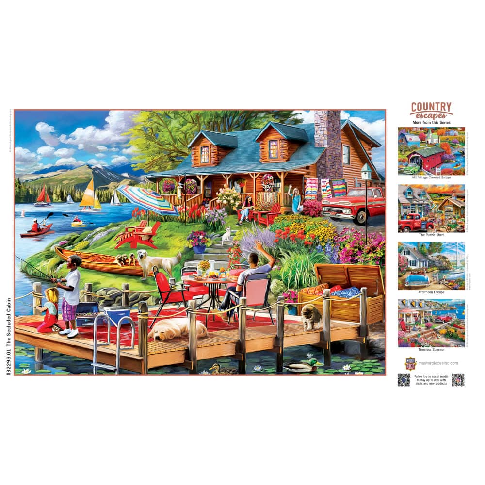 Country Escapes - The Secluded Cabin 500 Piece Jigsaw Puzzle - Image 4