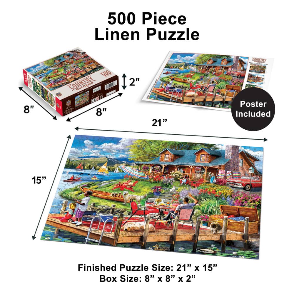 Country Escapes - The Secluded Cabin 500 Piece Jigsaw Puzzle - Image 5